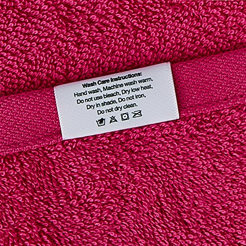 Image of Amazon Brand - Solimo 100% Cotton 2 Piece Bath Towel Set, 500 GSM (Iris Blue and Paradise Pink)