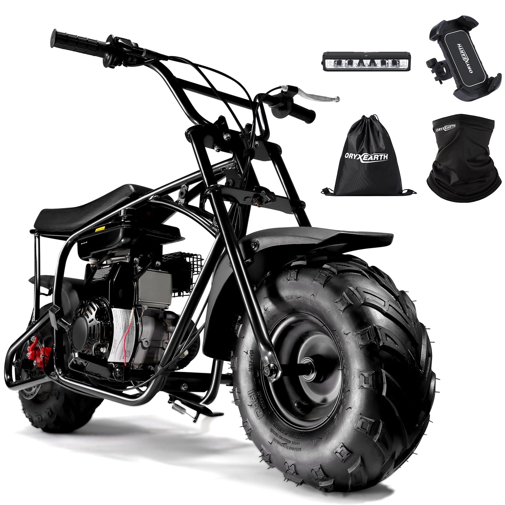 Oryxearth 105cc 4-Stroke Dirt Off Road Trail, 28mph, Gas Powered Mini Bike with Automatic Transmission and Pull Start for Adult and Teens, Weight Support 185 LBS