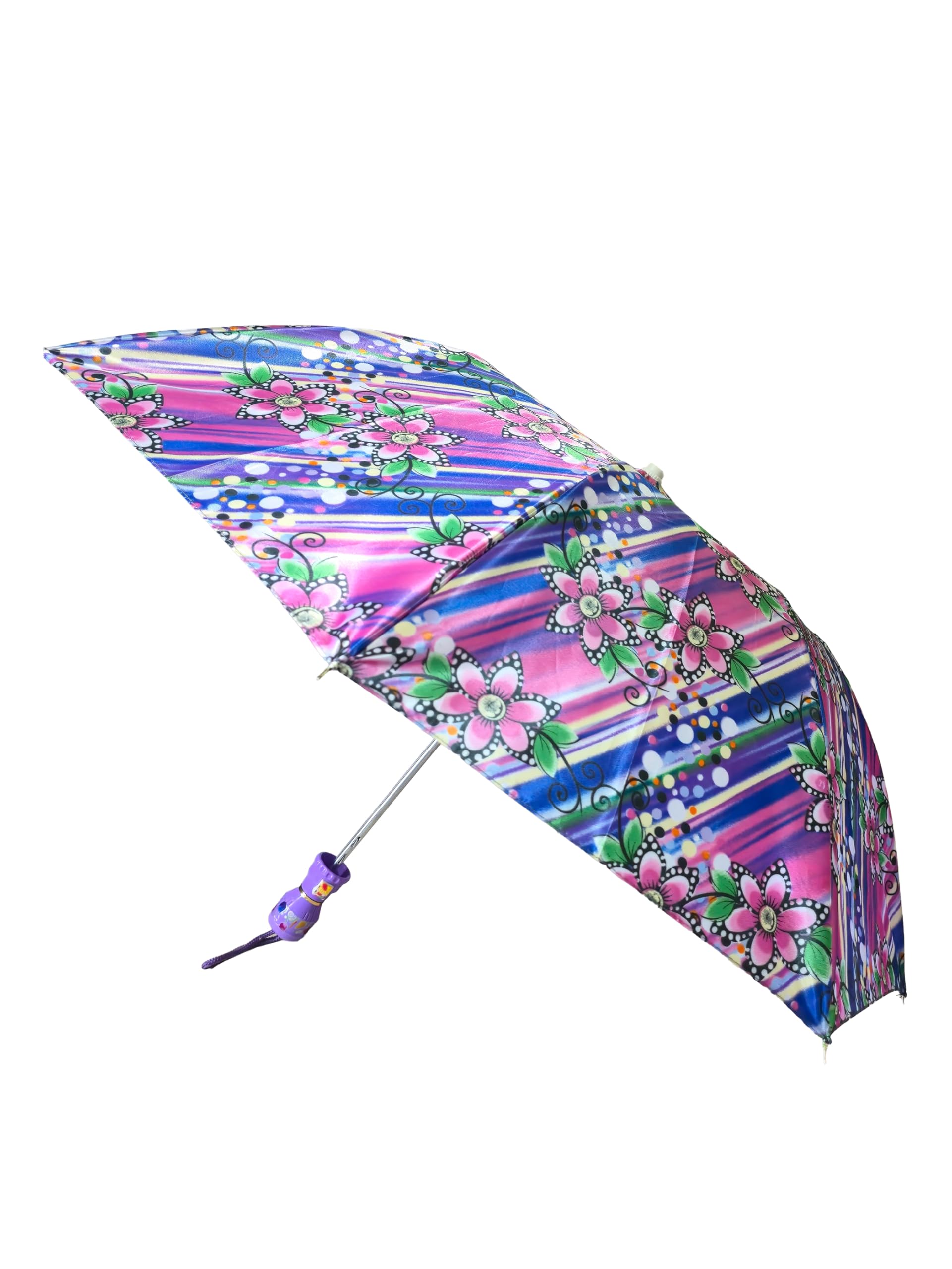 VB 2-Fold Automatic Umbrella, Compact Folding Travel Umbrella with Adorable Print, Automatic Open, UV safe, Lightweight & Windproof Umbrellas for Women, Girls (PINK BLUE)-picture-34