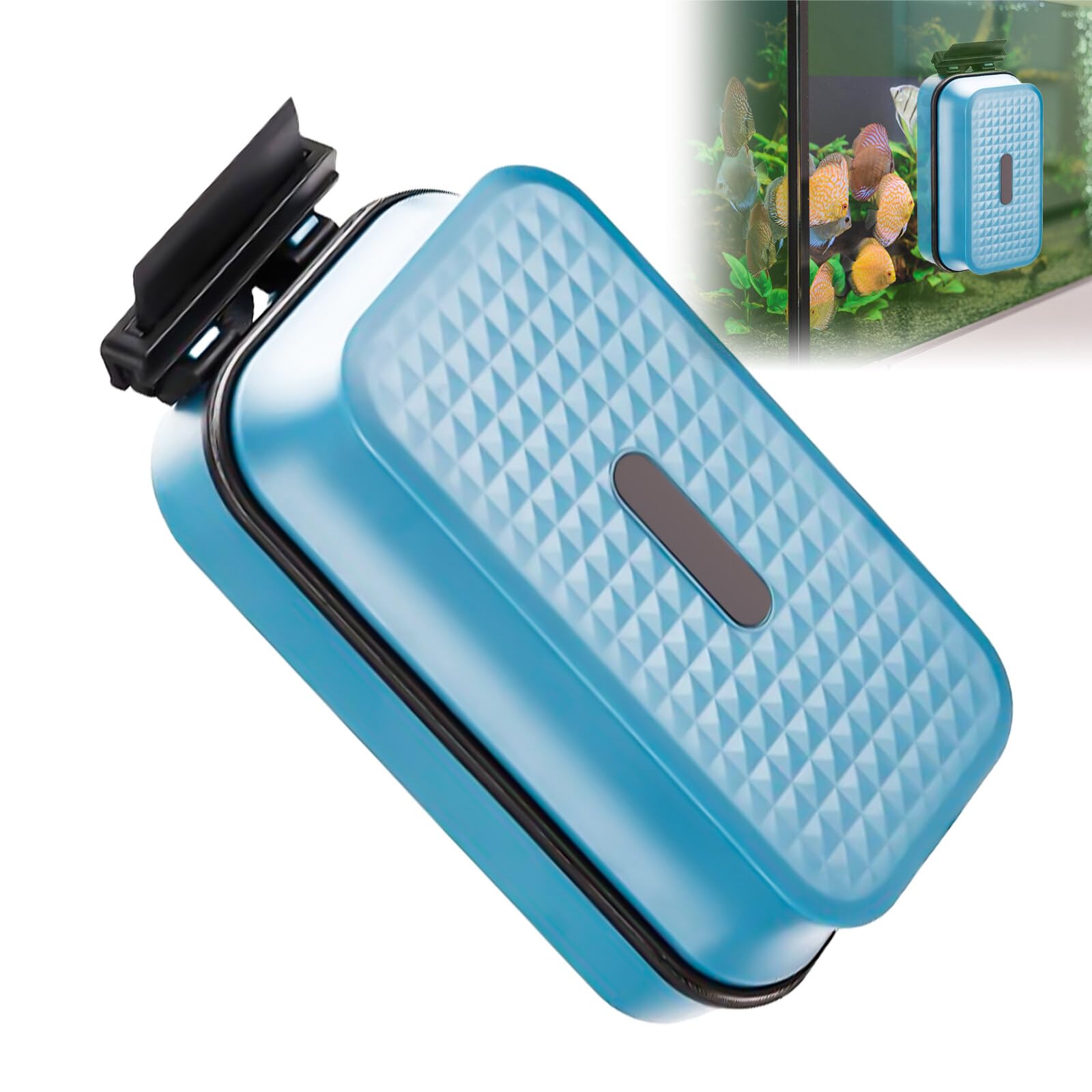 Acboor Limpiador de parabrisas magnético para acuario, limpiador de cristales para acuario, limpiacristales magnético, limpiador de algas, herramienta de limpieza con rascador extraíble para piscinas