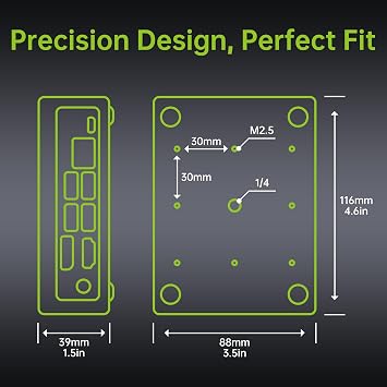 Jetson Nano Case, Aluminum Alloy Passive Cooling Case (Only Support Jetson Nano B01 4GB), Efficient Heat Dissipation, Sleek Design, Sandblasted Anodized Finish