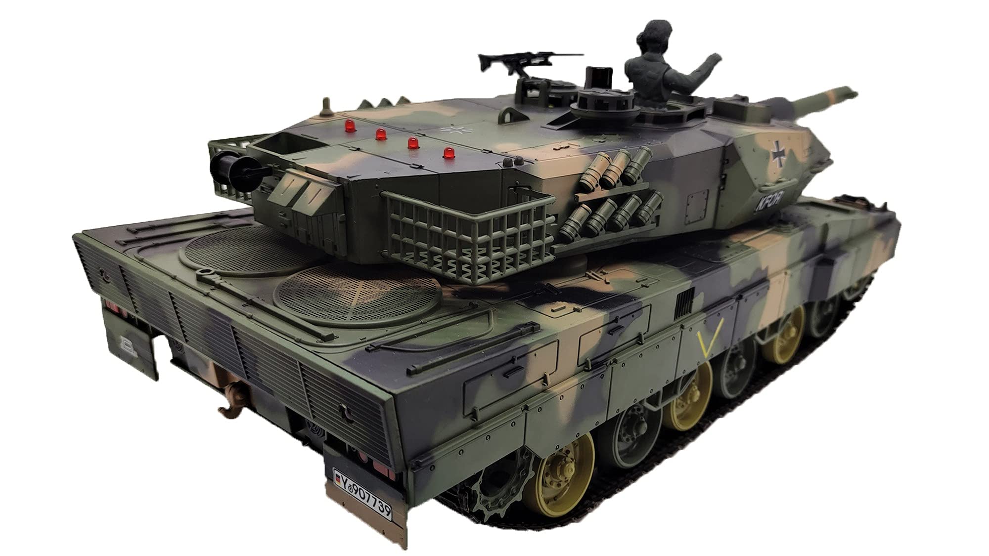 2-częściowy zestaw RC Leopard 2A5 czołg bojowy do wielu potyczek z podczerwienią i 6 mm strzałami Softair BB