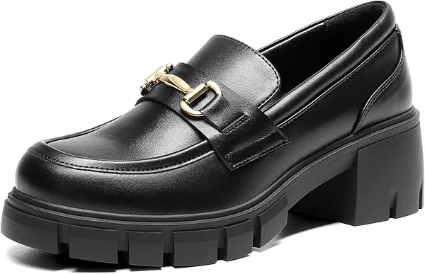 DREAM PAIRS Loafers for Women Platform Chunky Loafers Slip On Casual Shoes