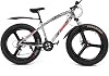 hosote Fat Tire Bike for Men, 26 Inch Shimano 21 Speed Mountain Bike, 4 inch Wide Tire Beach Snow Mountain Bicycle, Suspension Fork Dual Disc Brakes MTB with 3 Spoke Wheel