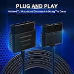 PS2 Extension Cord, 6FT Extender Cable for Sony PlayStation 1 PlayStation 2 Game Console Wired Controller 6FT(1Pack)