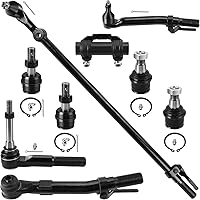 9-Pc 4WD Front Steering Suspension Kit for 2005-2016 Ford F-250/F-350 Super Duty: Ball Joints, Tie Rods, Drag Link