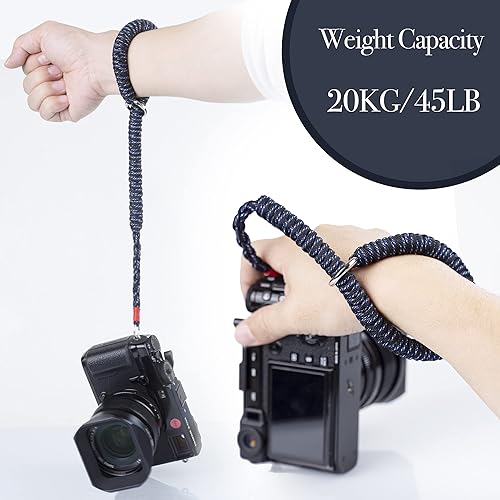 Miniatura 7 de AJART Correa de muñeca para cámara (azul) Correa de mano para cámara Paracord, Azul