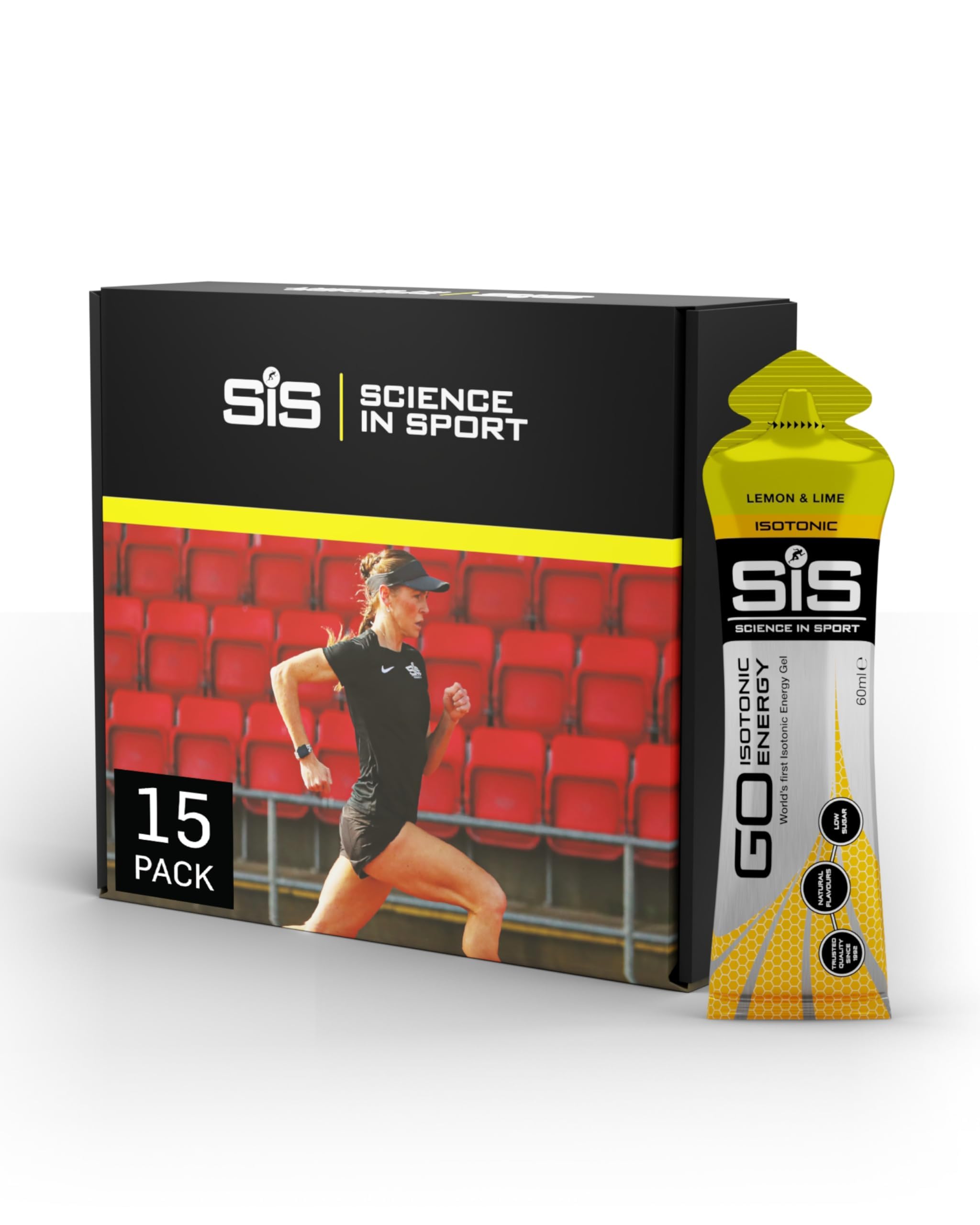 Science In Sport GO Isotonic Energy Gels, Running Gels with 22g Carbohydrates, Low Sugar, Lemon and Lime Flavour, 60ml Per Serving (15 Pack) By Savoy Impex-image-32