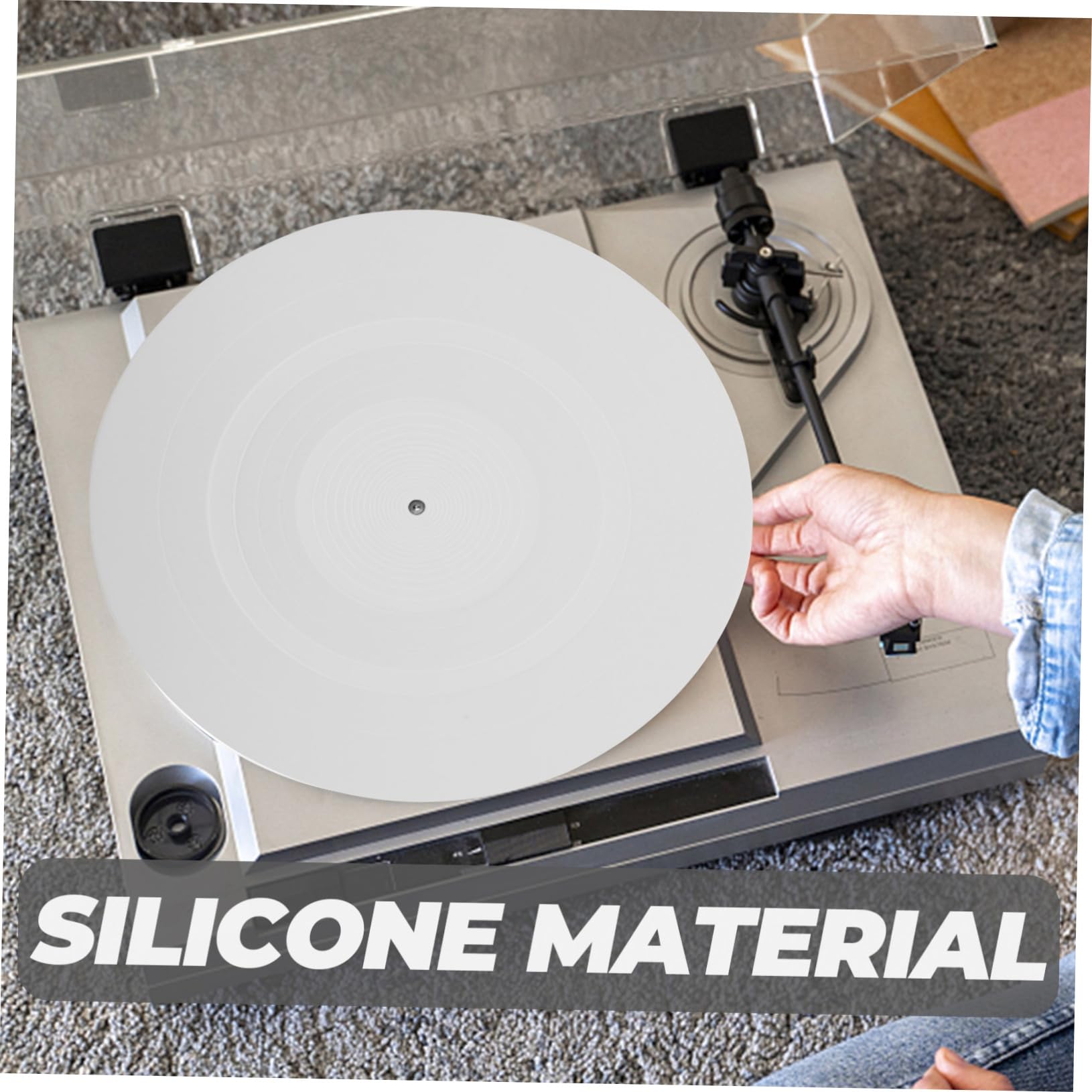 NULYLU Silicone Turntable Slipmat Record Protective Mat Recorder Slipmat Platter Mat for Vinyl Player