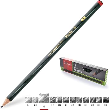 Pasler Professional Graphic Sketching Drawing Pencils 12 Count H