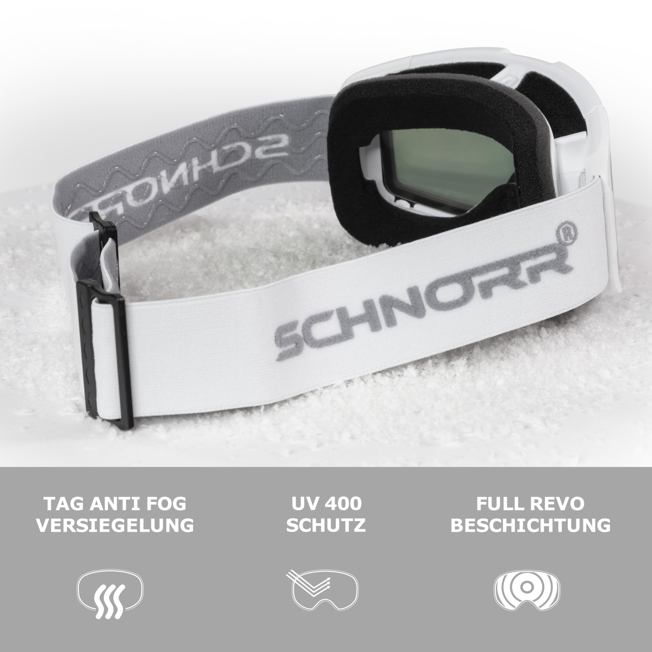 SCHNORR Kidsi Plus Pink S2 - Kinder Skibrille, Anti-Fog, OTG Skibrille Kinder,Ski Snowboard Brille Brillenträger für Junior Jungen Mädchen Anti-UV Anti-Fog