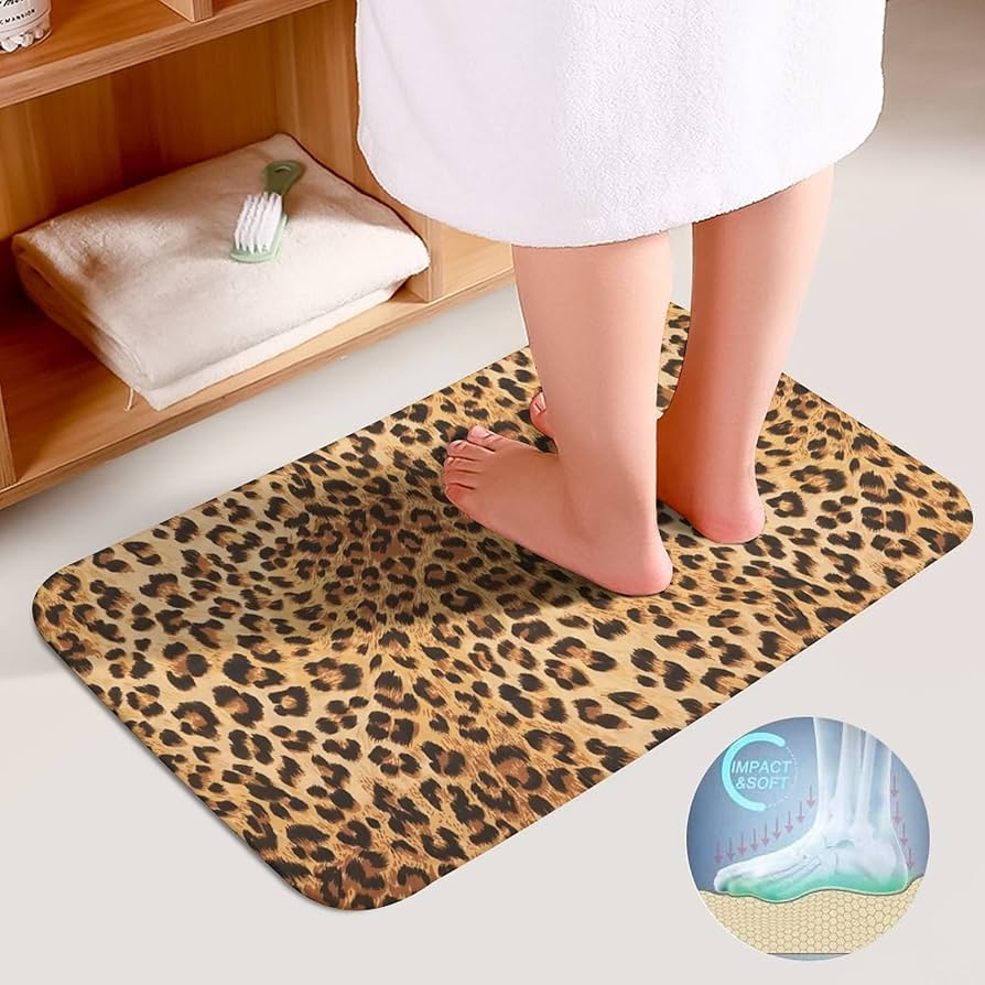 ヒョウ柄トイレ３点セット【日本製】 Amazon｜ヒョウ柄 豹柄 (4) 3点セット トイレマット フタカバー