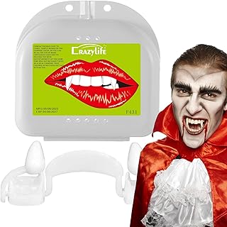 Dentes vampiro - Presas Halloween,Dispositivo ocultação dentaduras Halloween Dente vampiro para crianças e adultos para acessórios fantasia cosplay vampiro e Hmltd