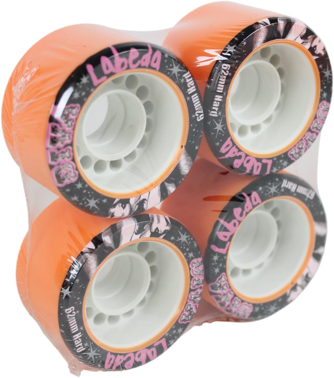 Labeda Quad Wheels Speed Jam Derby Roller Skate Diva Hard Slim 62mm 4-Pack