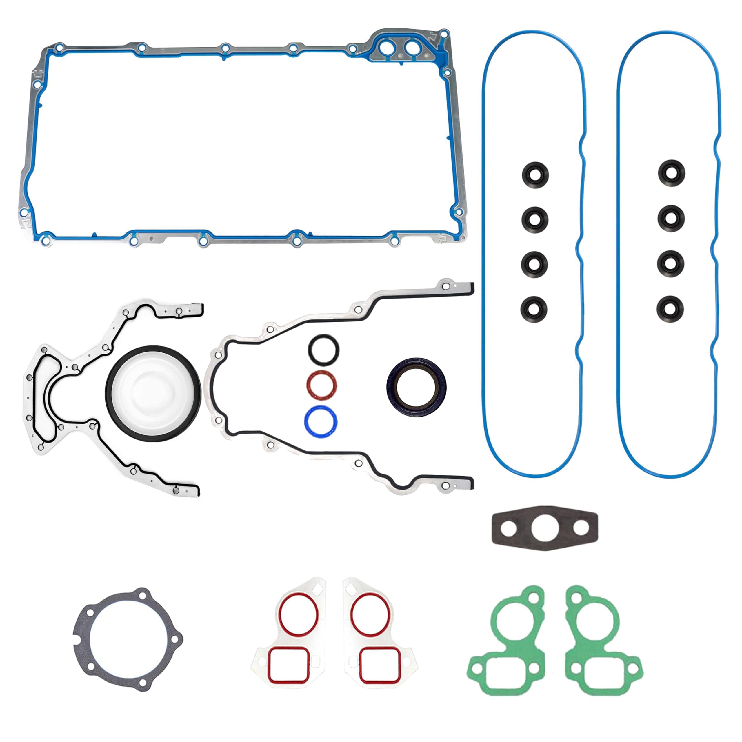 LS Lower Gasket Set CS5975A CS9284 for GM V8 Engine 4.8L 5.3L 5.7L 6.0L 6.2L Chevrolet GMC - Oil Pan Gasket, Front Timing Cover, Rear Main Seal &