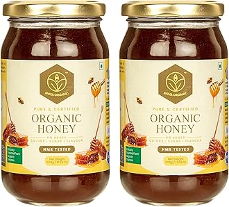 Shiva Organic Raw Organic Certified Honey 1kg | 100% Pure NMR Tested | Raw and Unprocessed