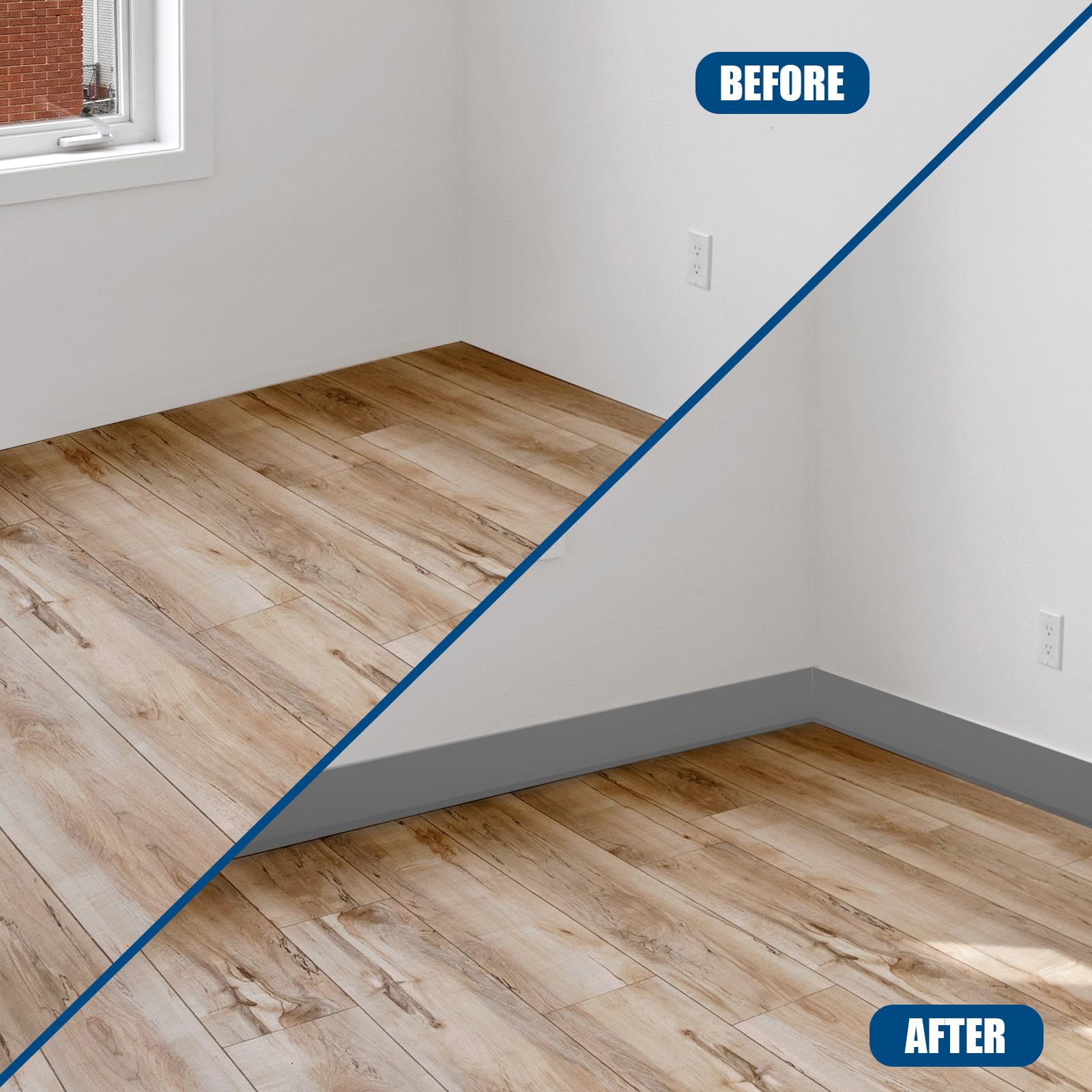 Yipscazo Wall Base Baseboard Molding Trim 4 X 20 Feet