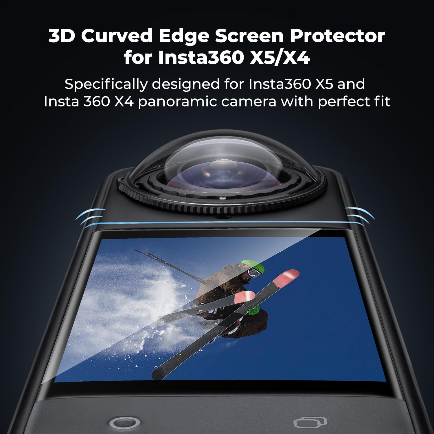 Protection écran Verre Trempé Pour Insta360 X4 Air - Lot De 3 Films - Dureté 9H, Anti-rayures