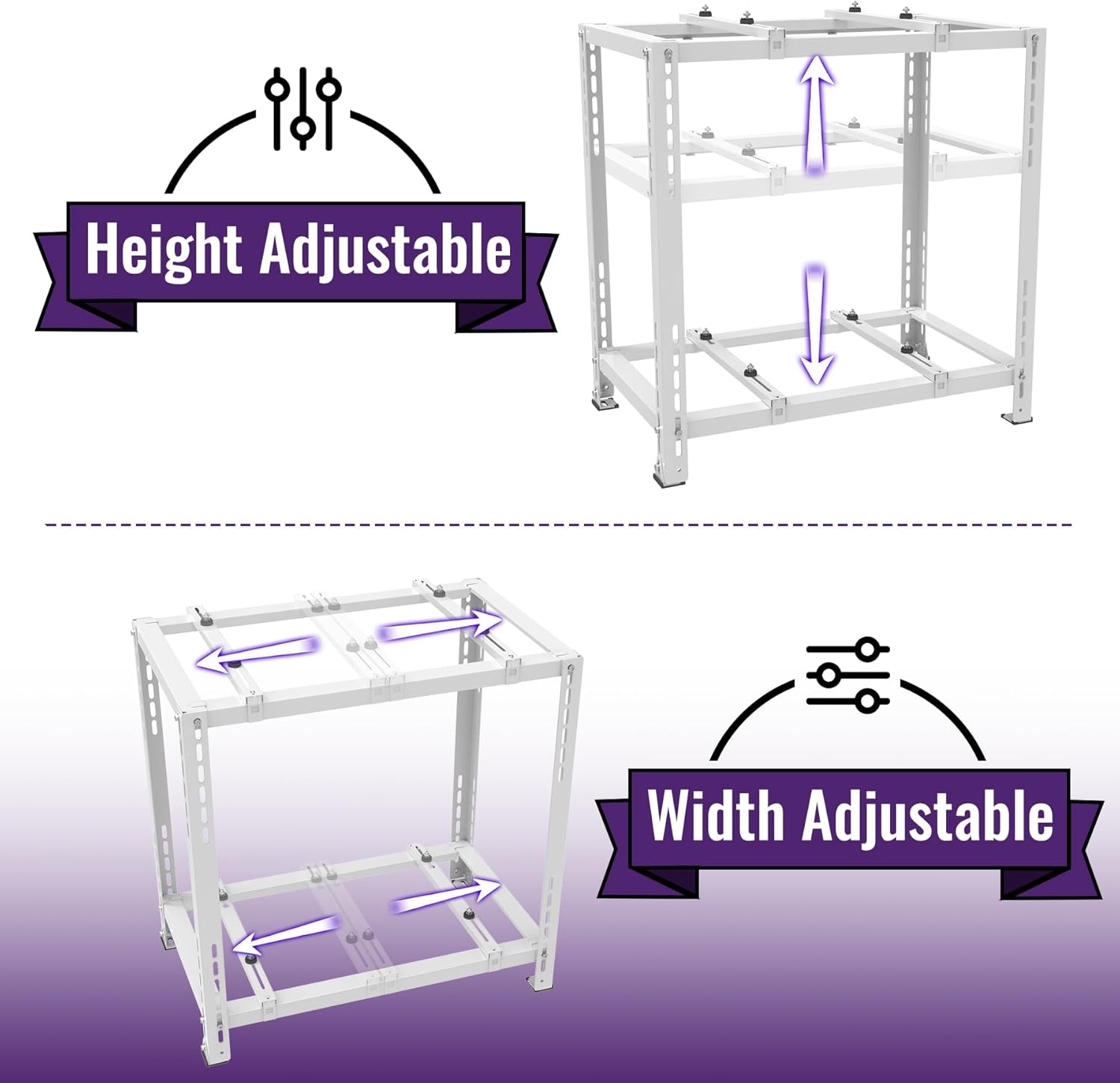 Mxclimate Mini Split Ground Stand for Ductless Mini Split Condenser Heat Pump System.Double Levels Floor Stand Ground Mounting Bracket for 9000-18000 BTU