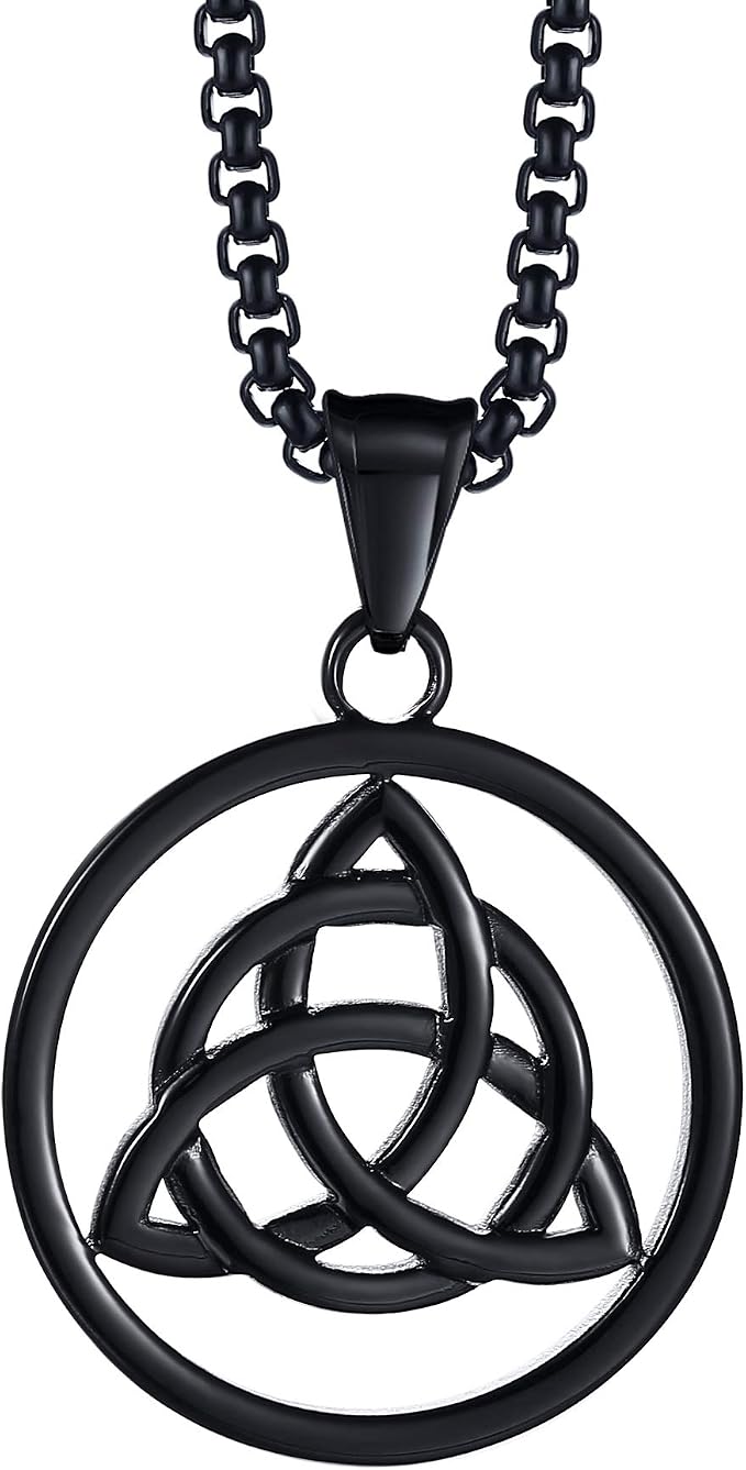 Mens Irish Celtic Knot Necklace 