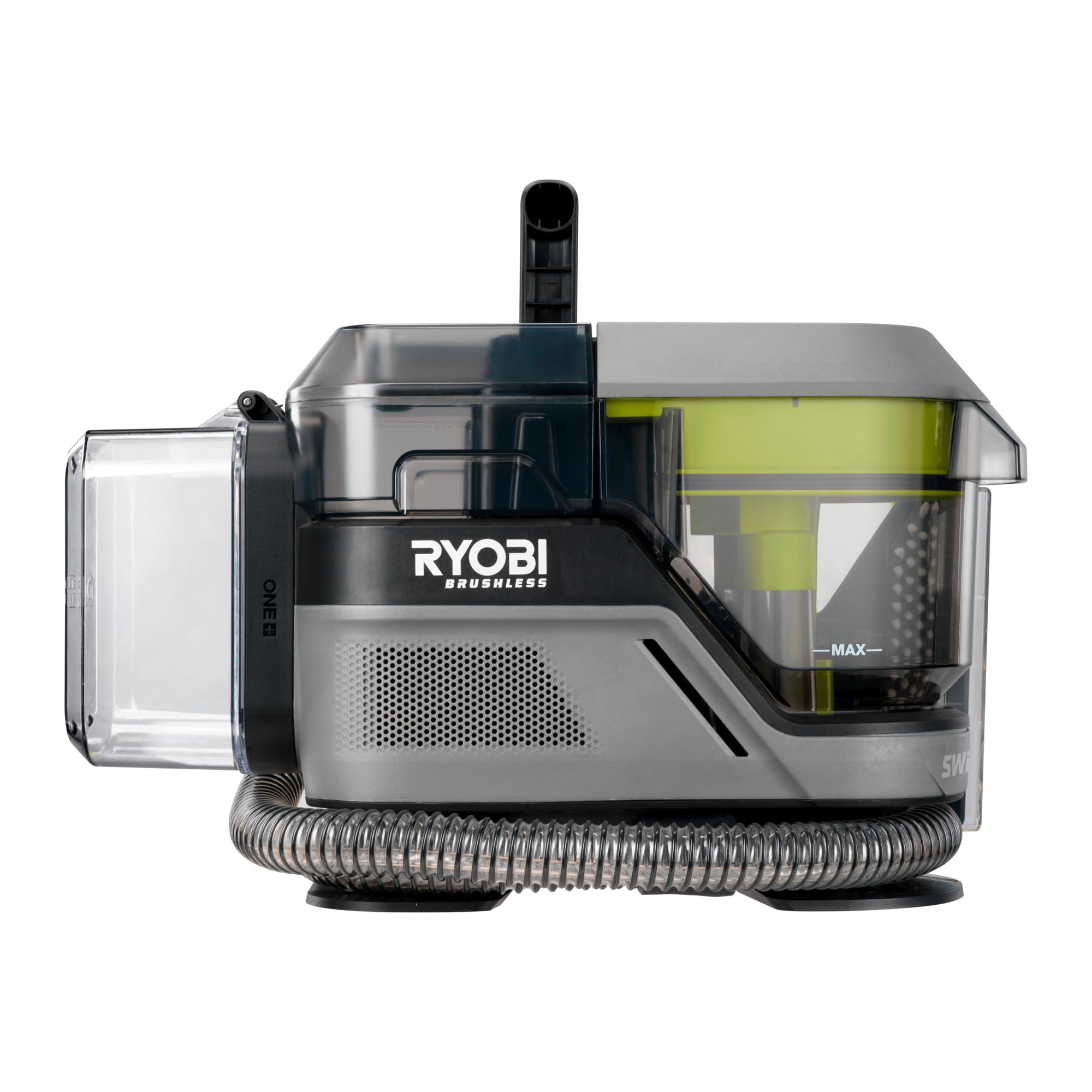 RYOBI 18 V ONE+ Akku-Textilreiniger Pro RDC18BL-0, kraftvolle Fleckenentfernung, 2in1-Waschbürste, Dual-Tank, Haushalt & Auto, ohne Akku und Ladegerät