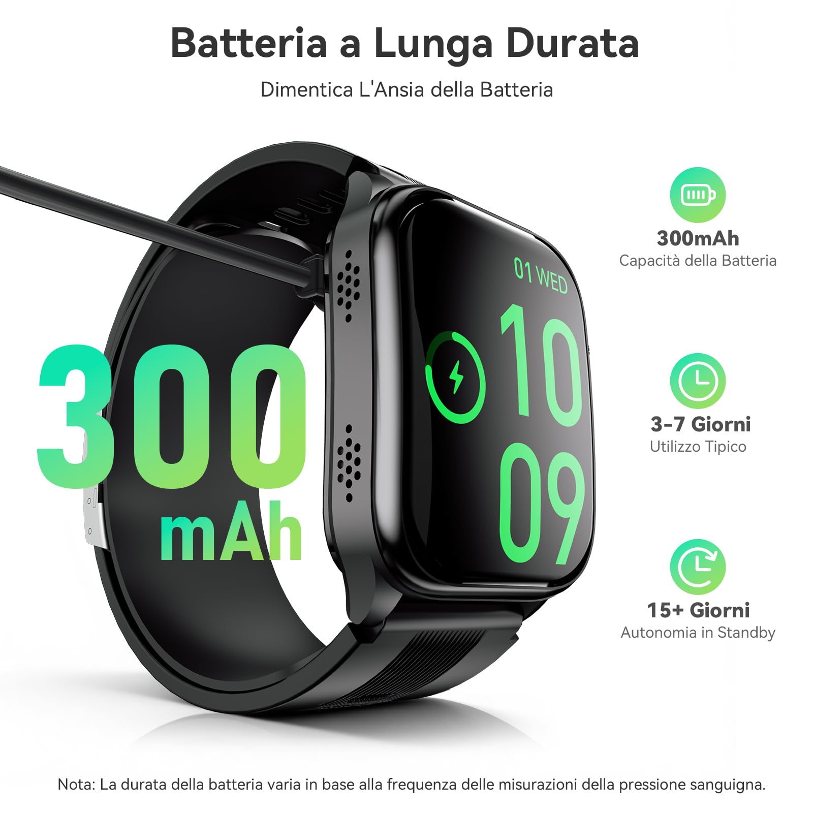 Smartwatch con Pompa Aria con Pressione Sanguigna ECG S101 | 2,06" AMOLED Display, 24/7 Monitor Frequenza Cardiaca Sonno SpO₂ Temperatura HRV e Stress per Uomo Donna