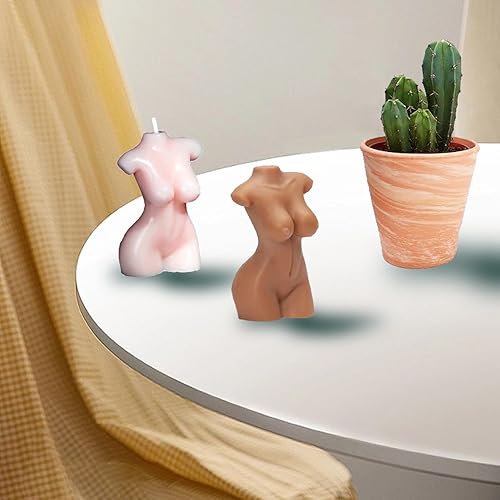 Miniatura 2 de Molde para hacer velas corporales masculinas y femeninas, 2 moldes de silicona con punzón de molde y aguja de gancho para velas para decoración del