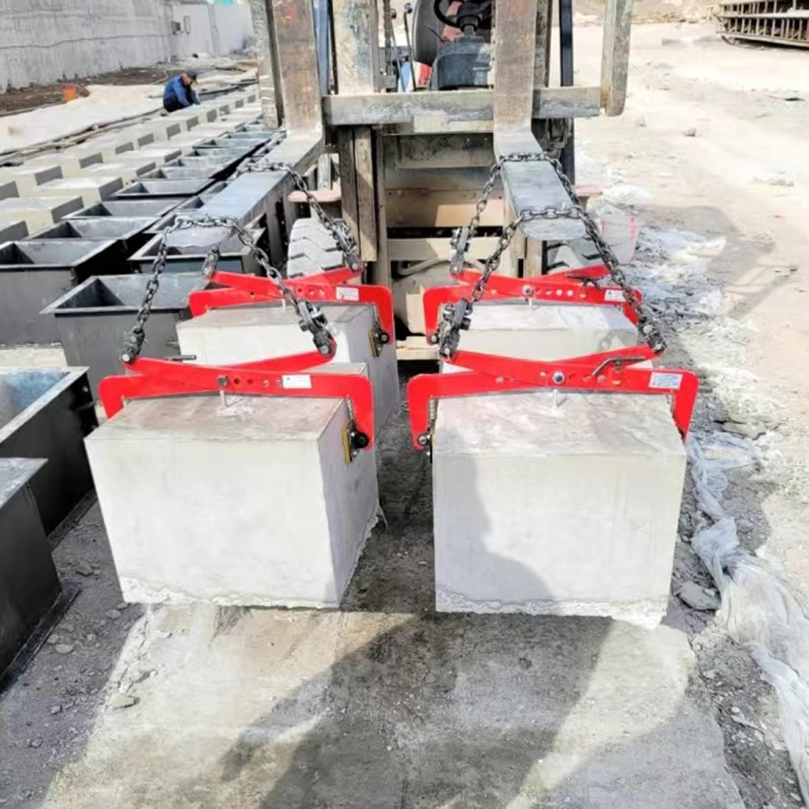 Zacisk Nożycowy Do Podnoszenia Płyt Granitowych, Wytrzymały Zacisk Do Kostki Brukowej Do Podnoszenia, Przenoszenia I Transportu, Zaciski Do Transportu Komercyjn(Jeden Kolor-Otwór 42-91Cm)