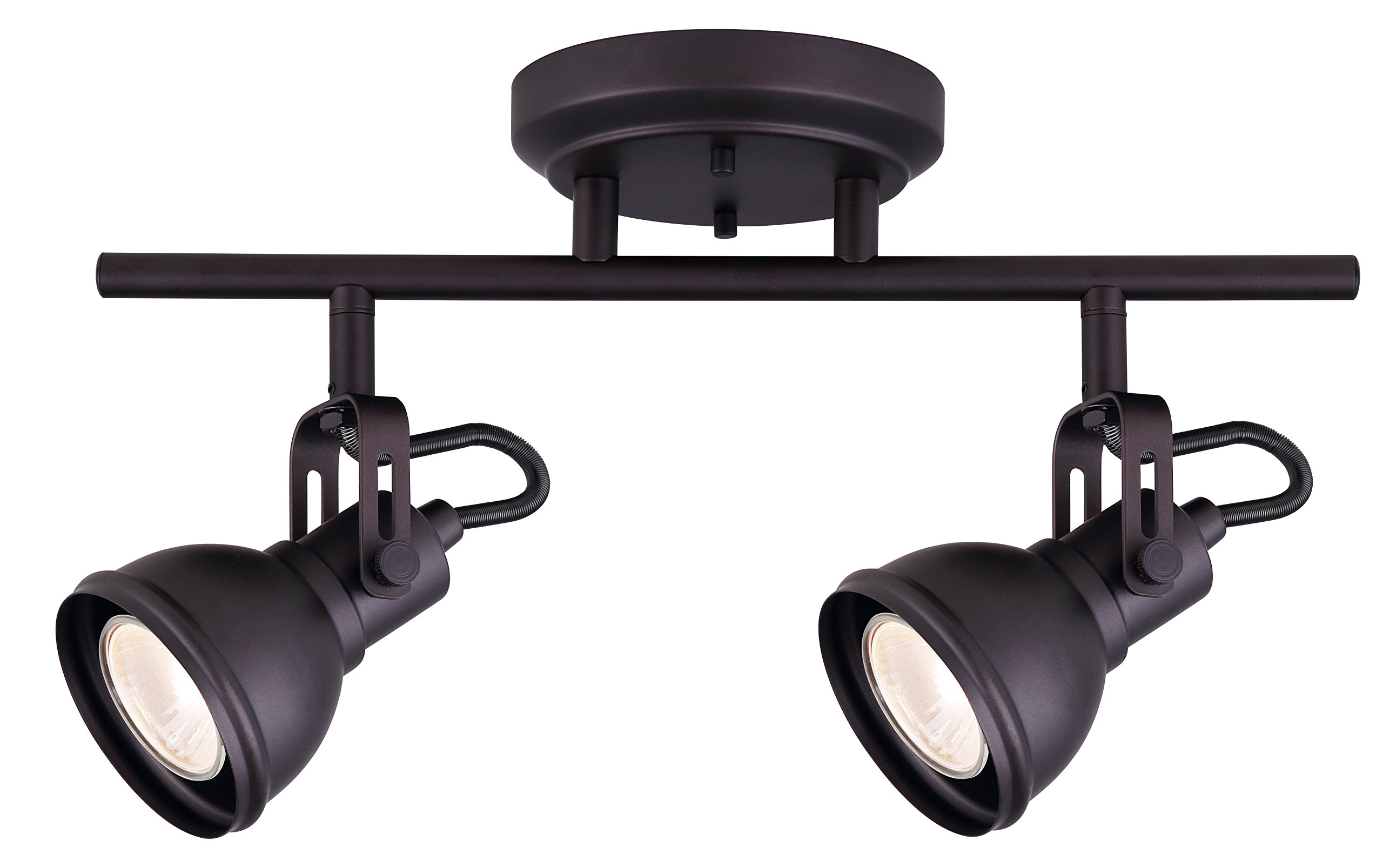 CANARM IT622A02ORB10 Polo 2 Light Track Rail with Adjustable Heads, Oil Rubbed Bronze