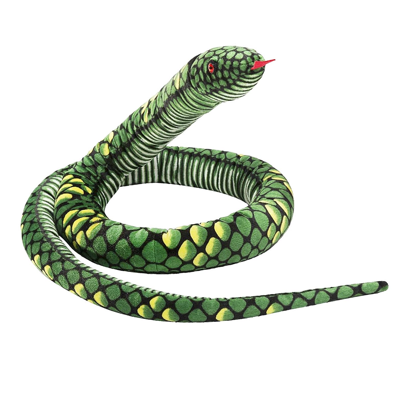 TINAYAUE 280cm/110in Plush Snake Toy Lifelike Snake Toys Soft Cuddly Snake Doll Large Stuffed Animal Plush Toy Scare Adults Kids Scream and Jump Halloween Play Pranks Joke Props - Image 4
