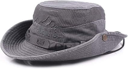 QKURT Sonnenhut Damen Herren - UV-Schutz Fischerhut Mit Breiter Krempe Faltbar Baumwolle