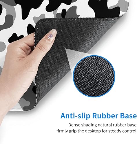 Miniatura 6 de Alfombrilla de mouse grande para juegos, camuflaje XL, impermeable, base antideslizante, para escritorio, para mujeres y niñas, decoración de