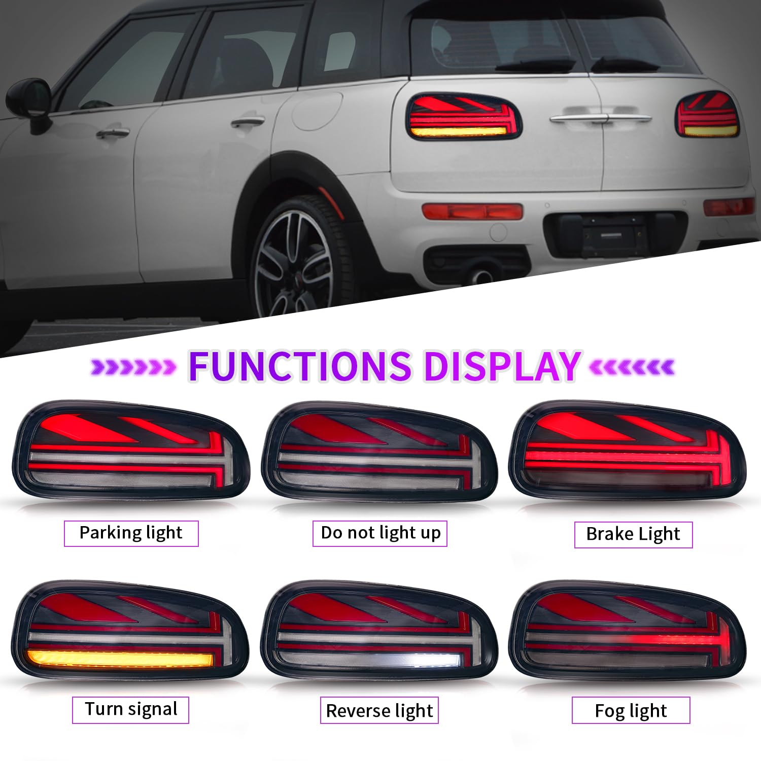 ズンタン　MINI ClubManテールランプ左右 MINI（ミニ） 送料無料 BMW MINIミニ クラブマン F54 前期
