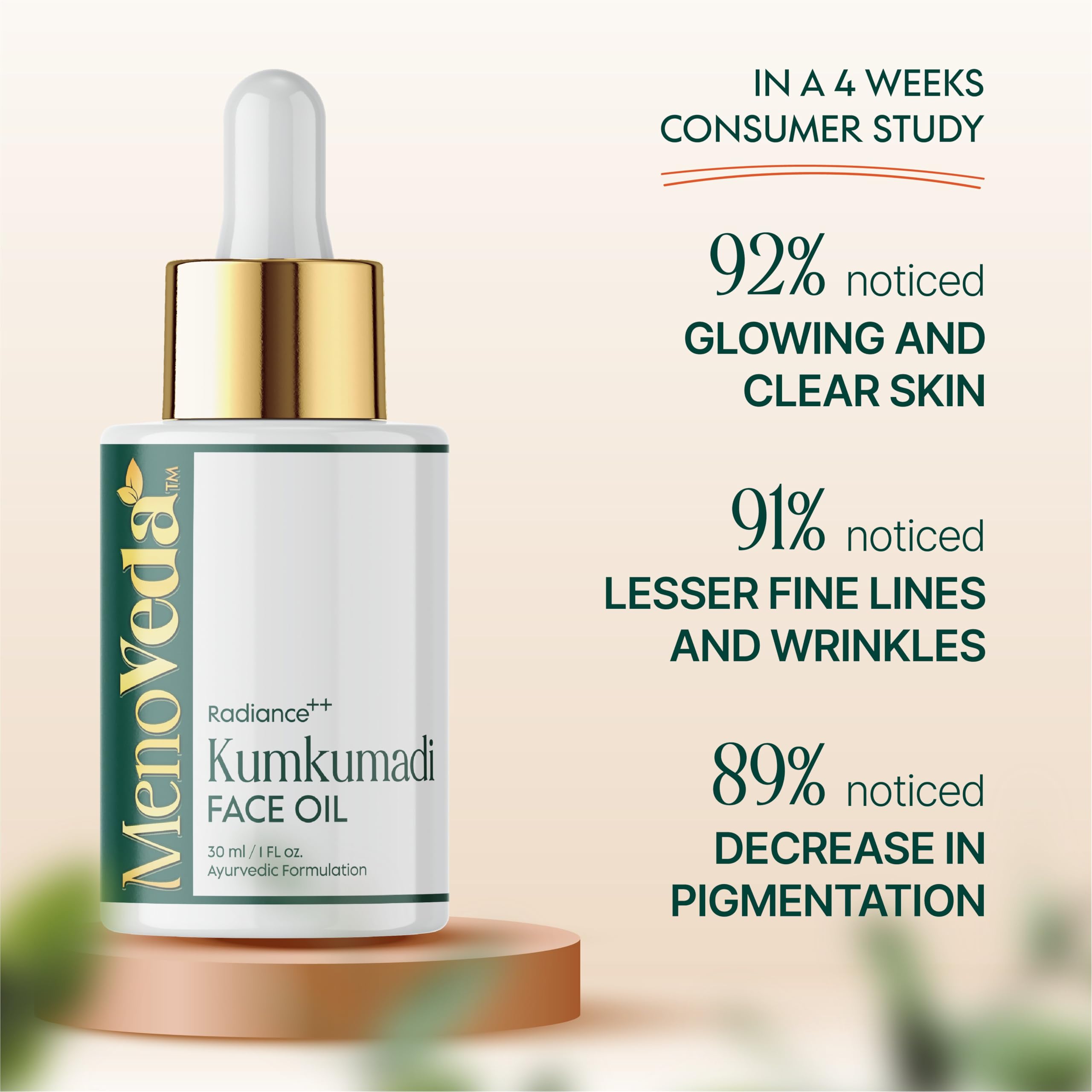 Menoveda Kumkumadi Face Oil for Glowing Skin - 30 ml 2