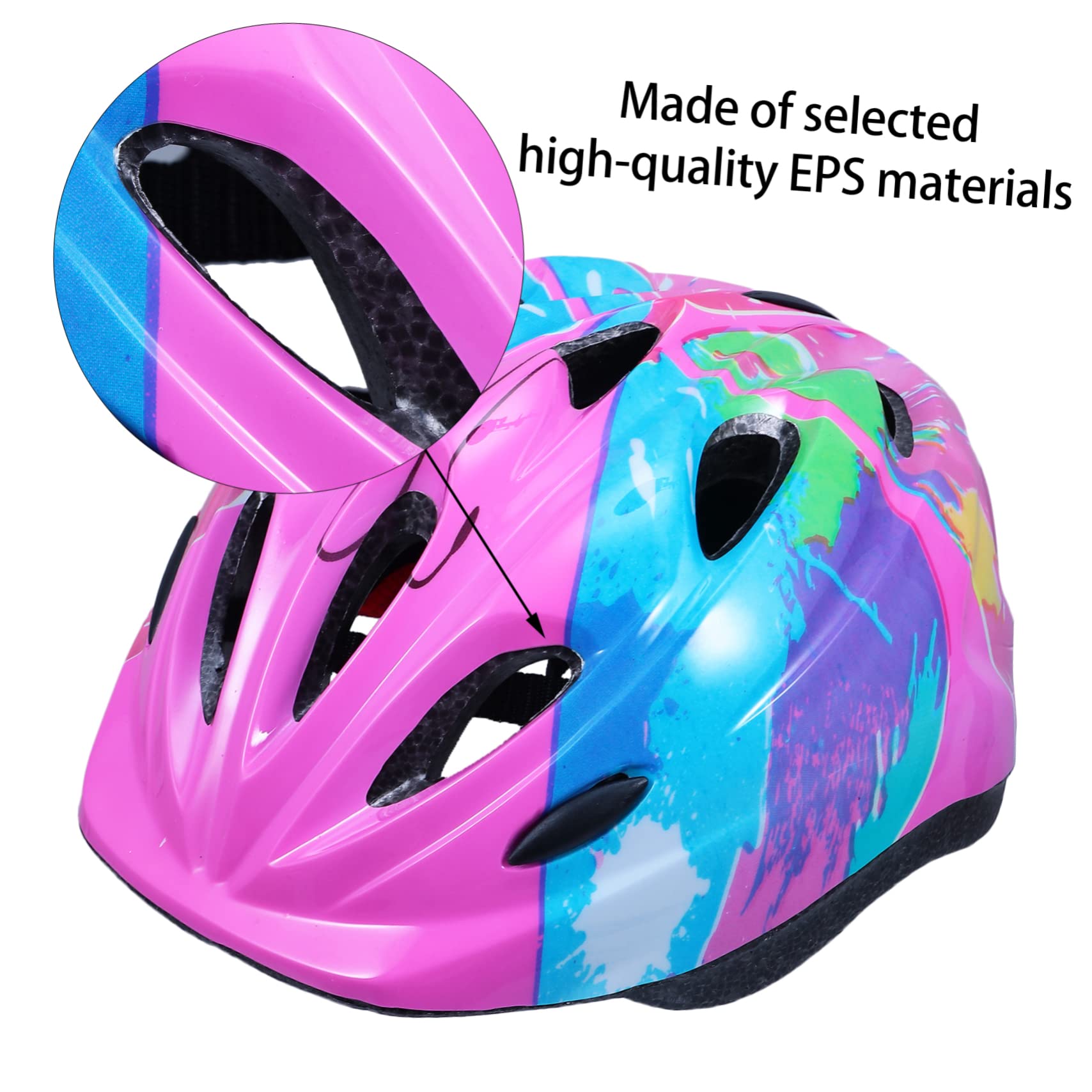 HANABASS 2pièces Casque De Vélo pour Garçon Fille Casque De Sécurité Léger Et Respirant pour Garçons Et Filles Optimale pour Cyclisme Patinage Convient Aux Têtes Design Ergonomique