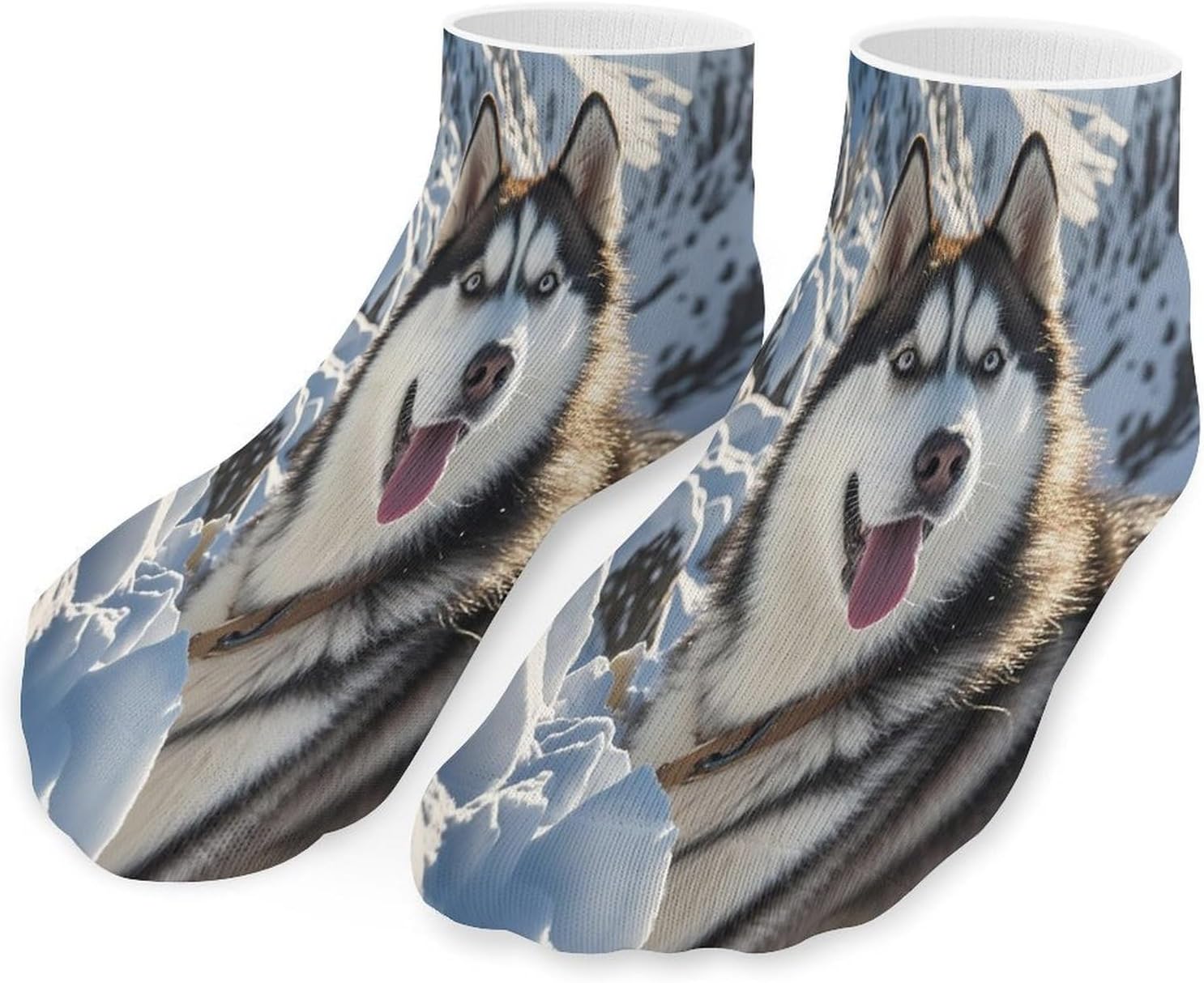 Adorable Huskies Ankle Sock-Low Cut Breathable,Basketball Socks for Men Women,Tube Socks for Work Sports