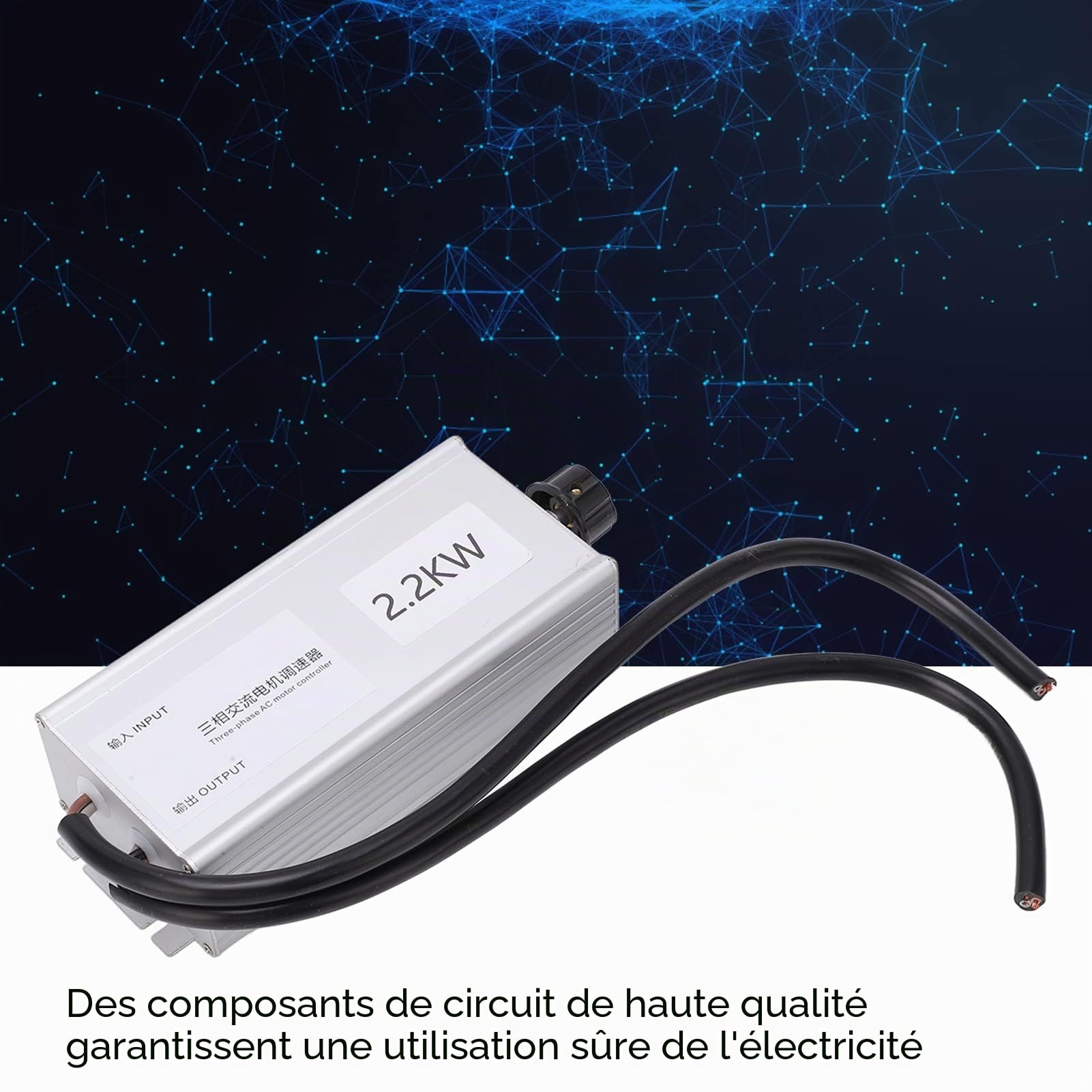 Régulateur de Vitesse Électronique 2,2 KW 380 V pour Moteur Triphasé Haute Puissance Contrôle Précis et Stable pour Applications Industrielles avec Économie d'Énergie