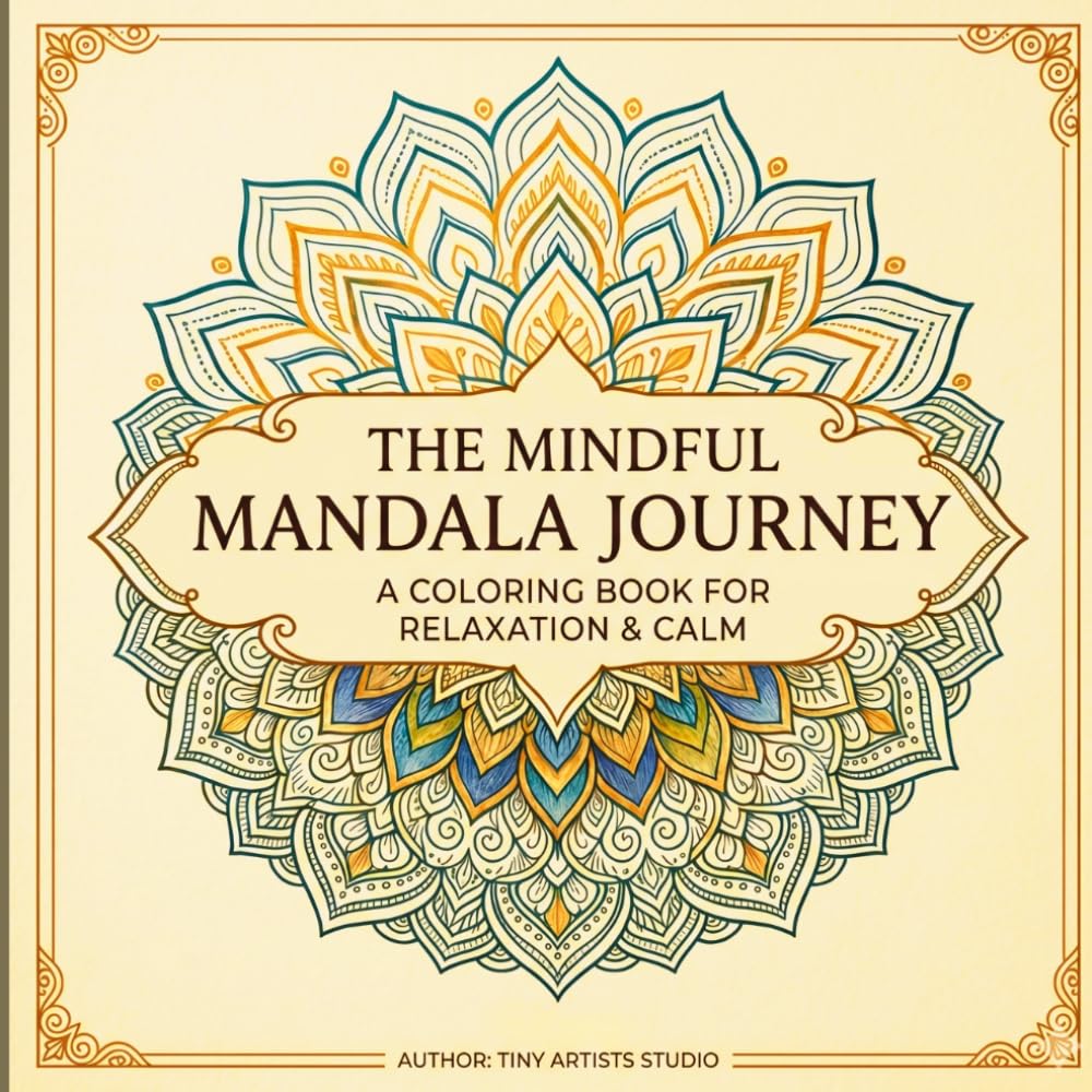 The Mindful Mandala Journey: A Stress-Relieving Adult Coloring Book for Relaxation and Inner Peace