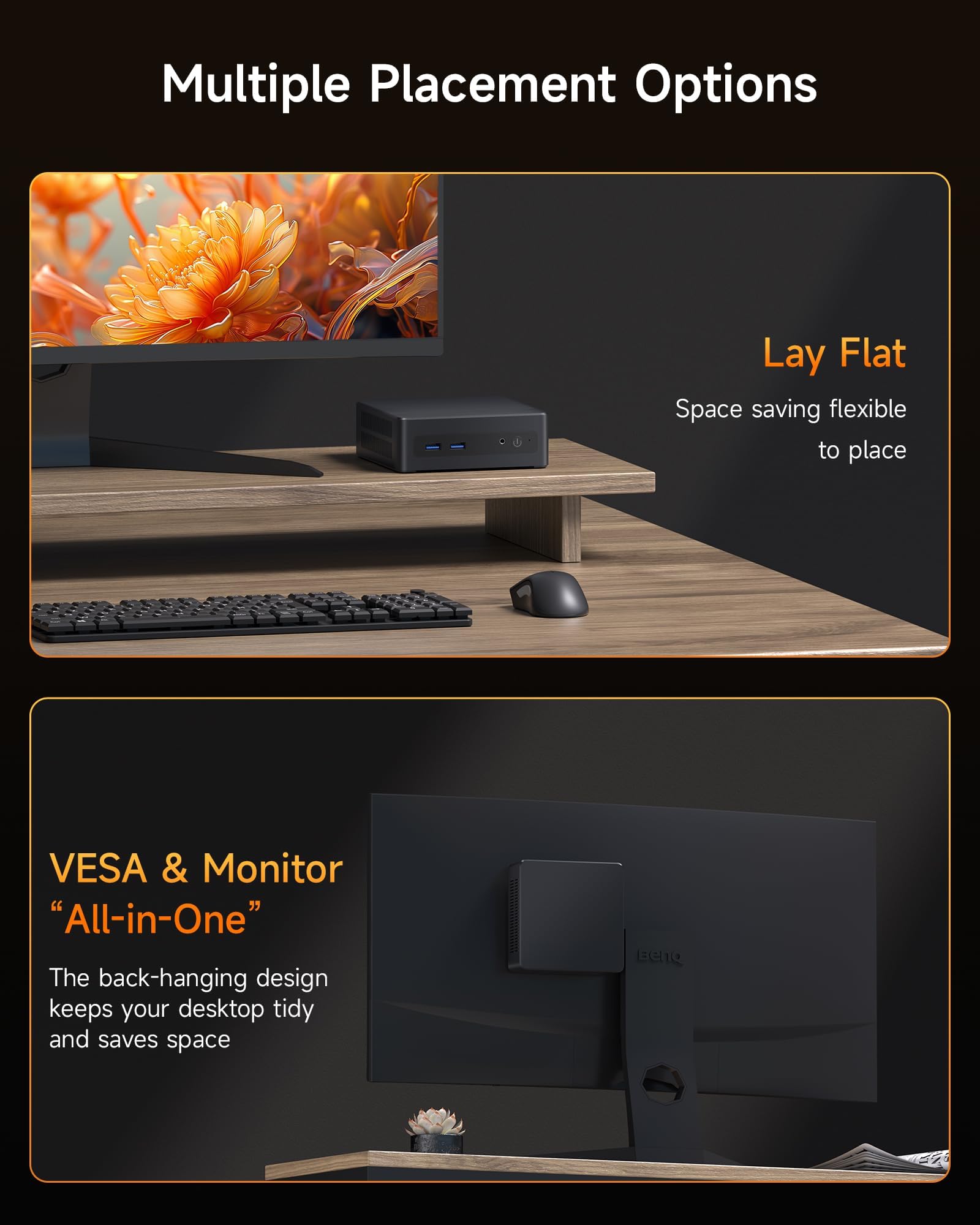 Zrasu Mini PC Desktop, Pentium Gold 6500Y (Up to 3.4GHz), 32GB DDR3 512GB M.2 SSD, Micro Computer Support 4K Dual Display, Dual WiFi, BT 5.0, Small Form Factor Business Office Home PC — view 8