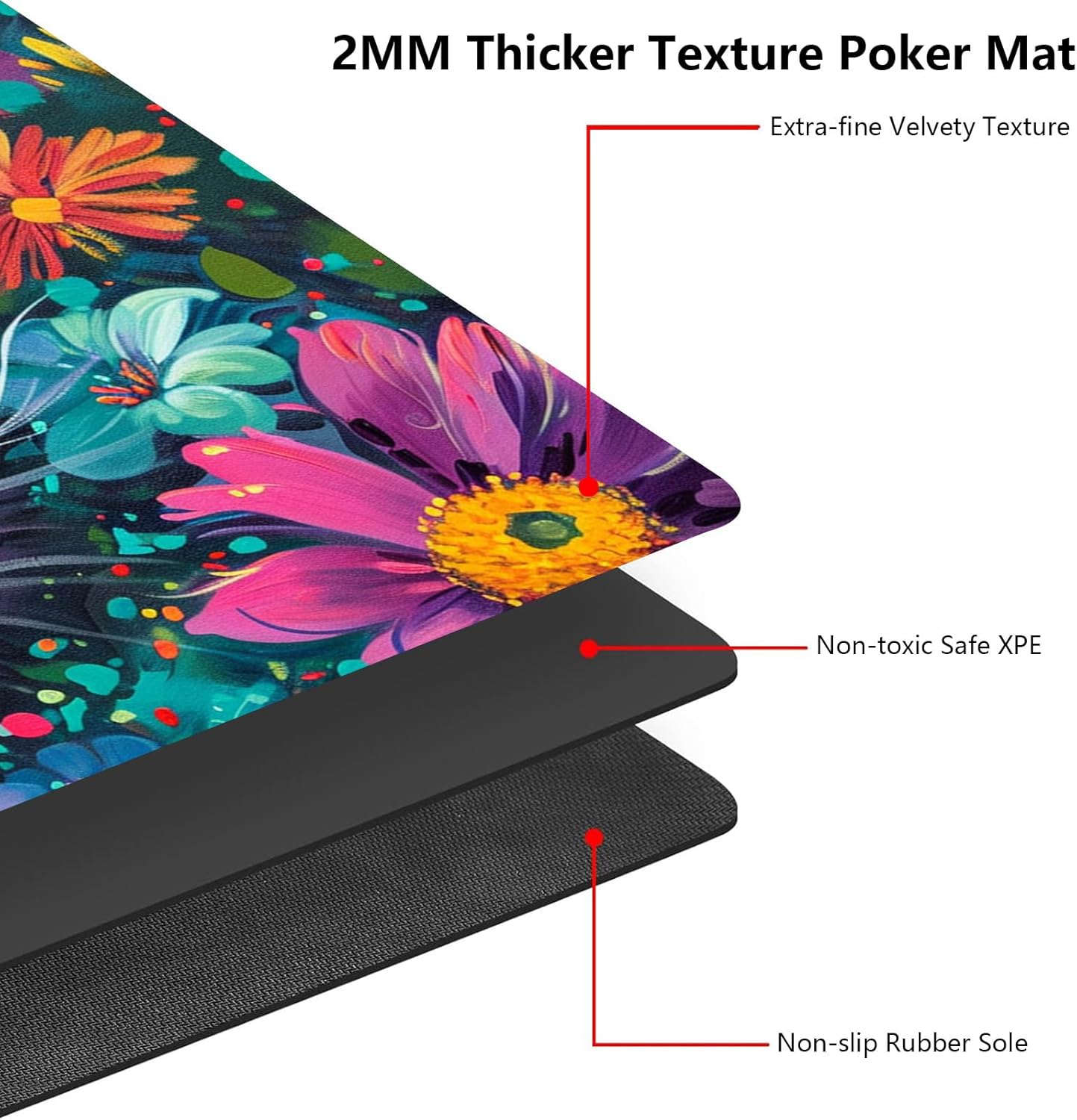 for MTG Playmat 24" x 14" with High Elastic Rubber Base Non-Slip Rubber Sole HD Printing for MTG Mat Playing Card Playmat Gaming Mouse Pad, an Oil Cat