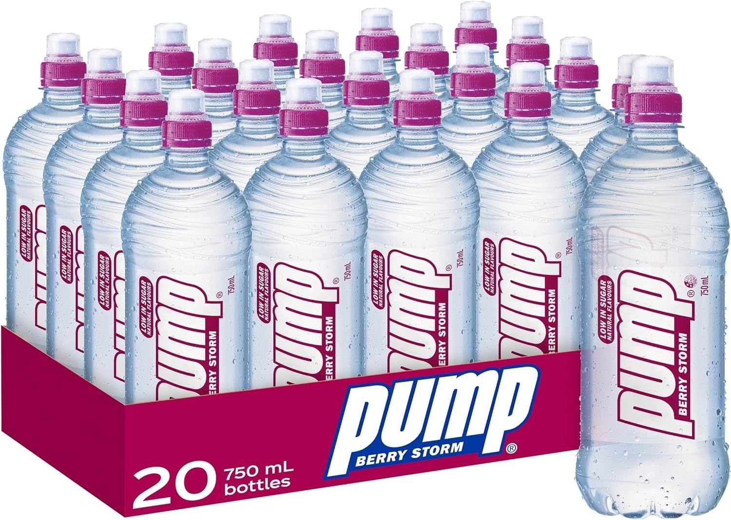 Pump Berry Storm Water Multipack Bottle 20 x 750mL