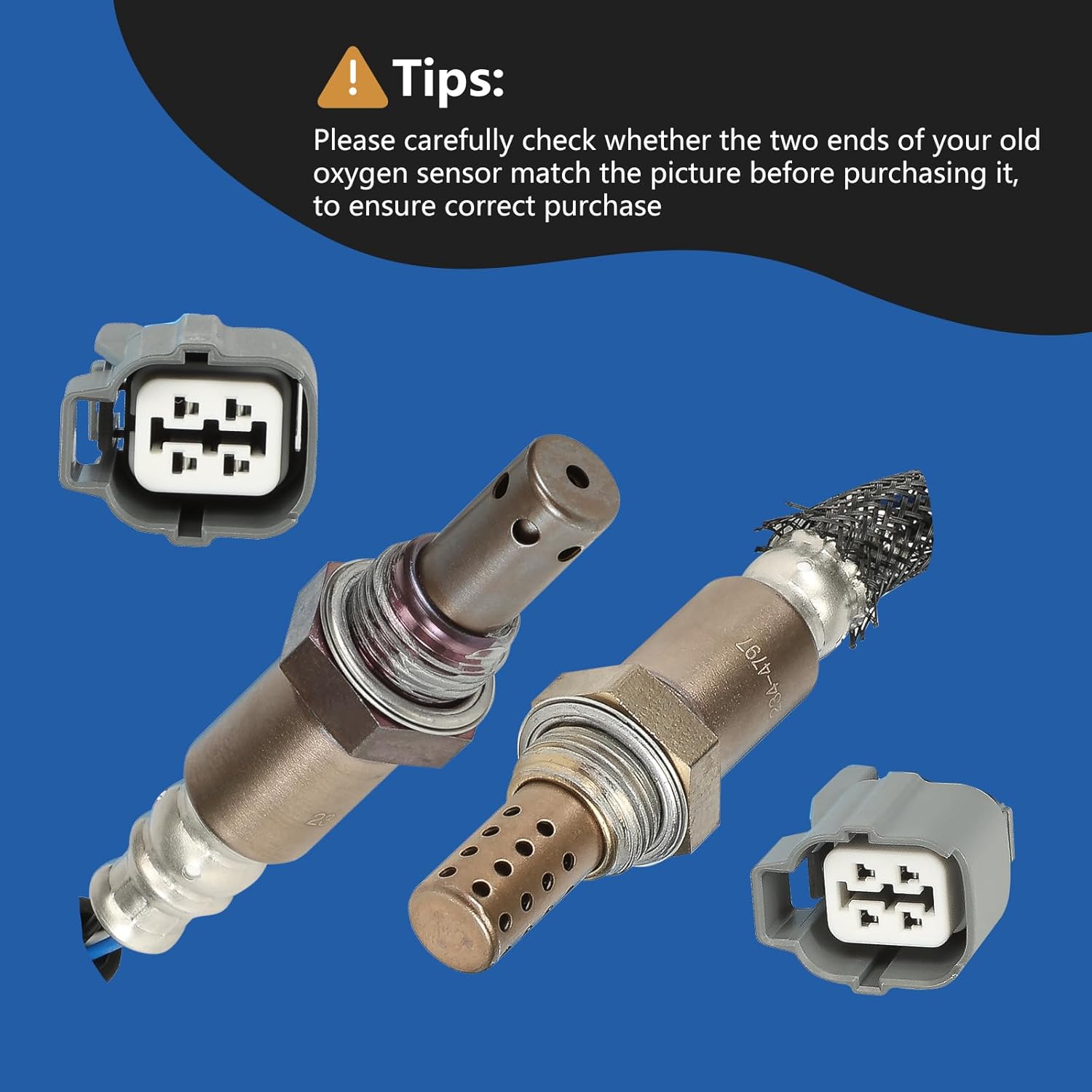 Oxygen O2 Sensor Upstream and Downstream for Honda Accord DX EX LX SE Special Edition Value Package 2.4L 2003 2004 2005 2006 2007, Replace 234-9040 234-4797 2Pcs