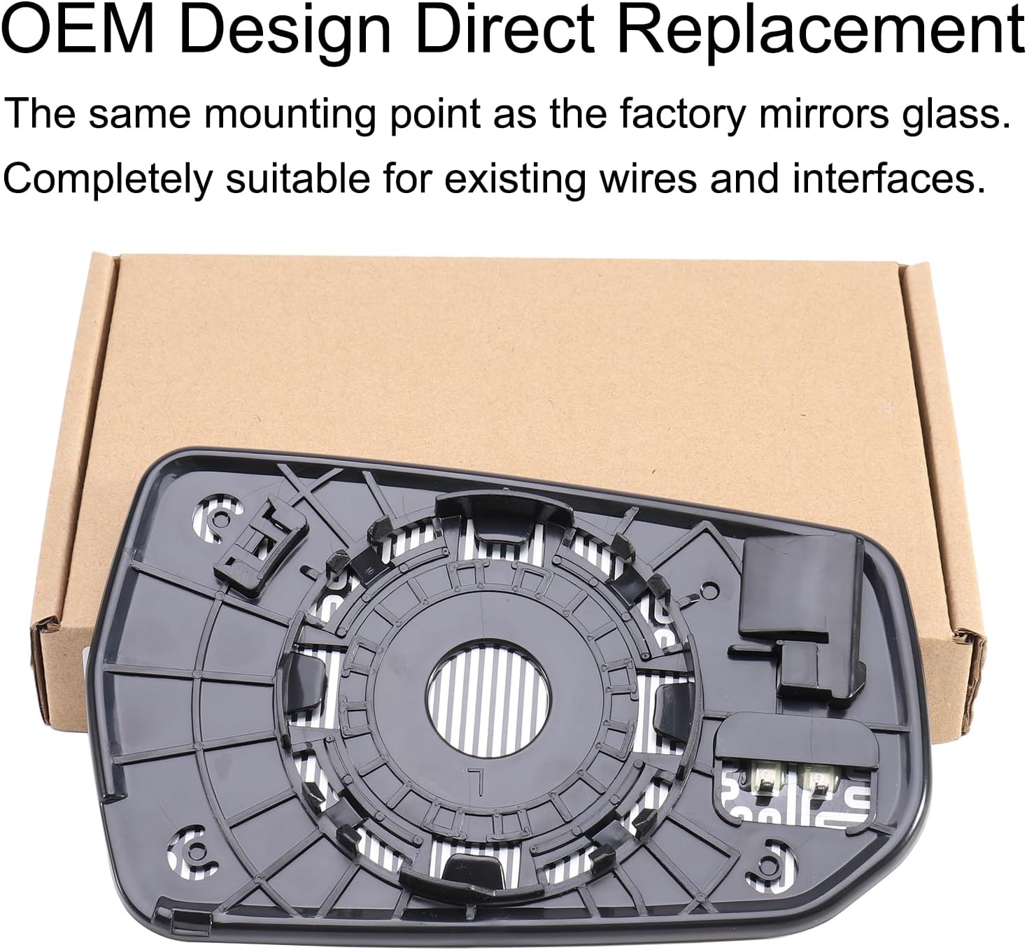 Driver Side Mirror Replacement for 2016-2024 Chevy Malibu Hybrid, L, LS, LT, Premier RS with BSD Heated Left Side View Mirror Replacement Glass w/o Auto Dimming