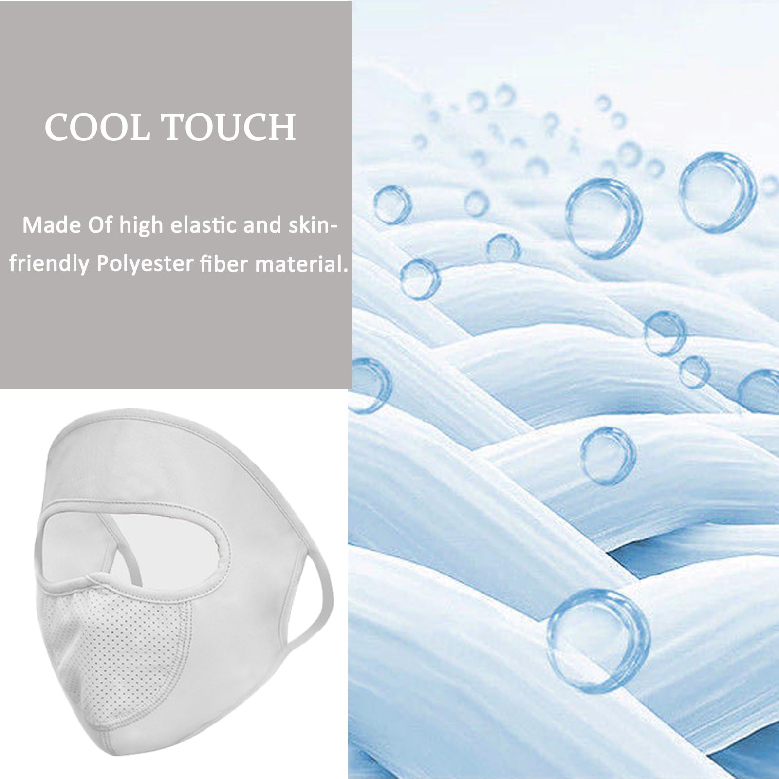 2 Pezzi Visiera Integrale Protezione UV, Maschera per protezione solare, Multifunzionale Seta e Lavabile Protezione UV per il viso Moto Ciclismo Sport Maschera per Outdoor