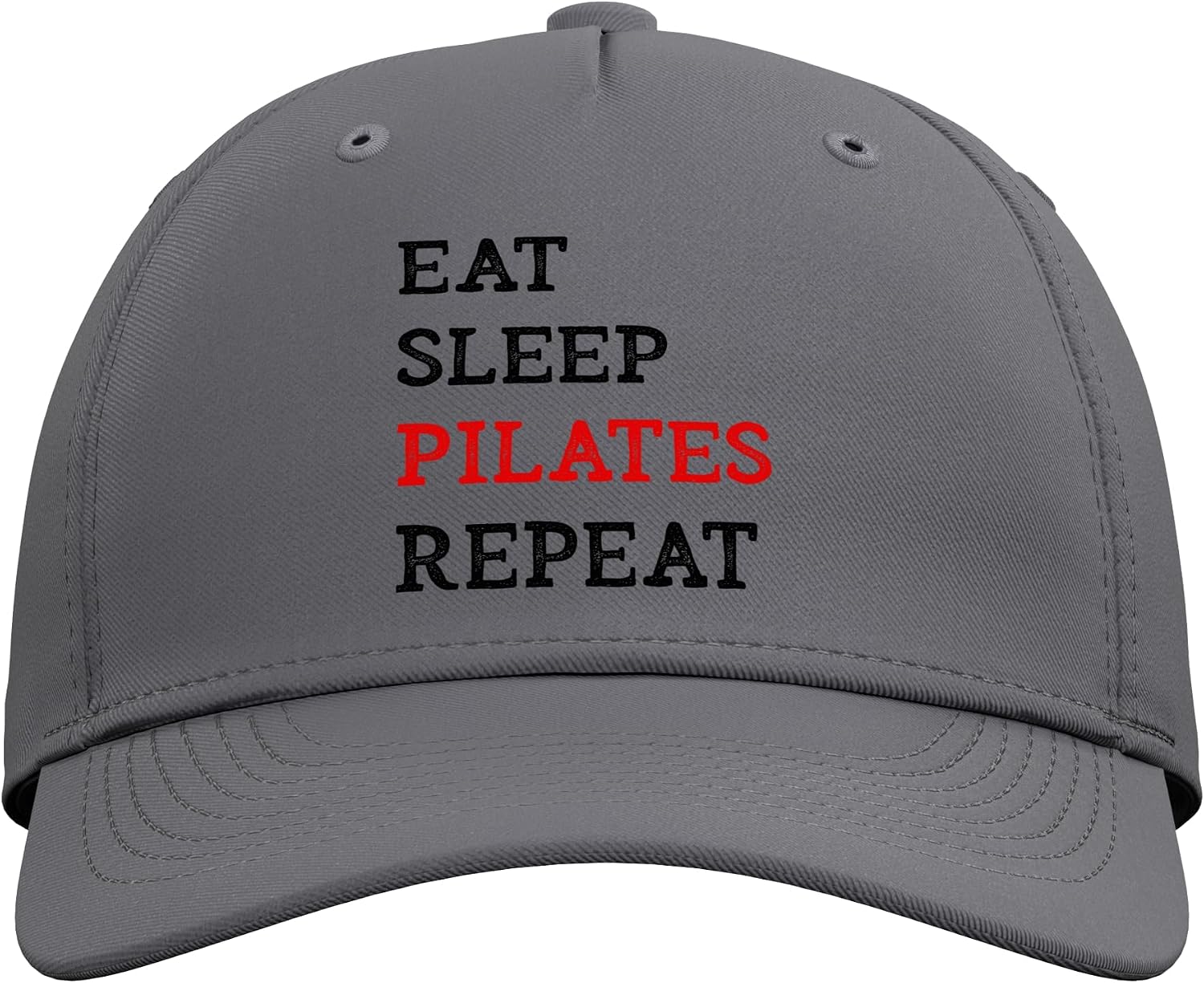 Eat Sleep Pilates Repeat Funny Instructor Teacher Saying Adjustable Baseball Hat image 2