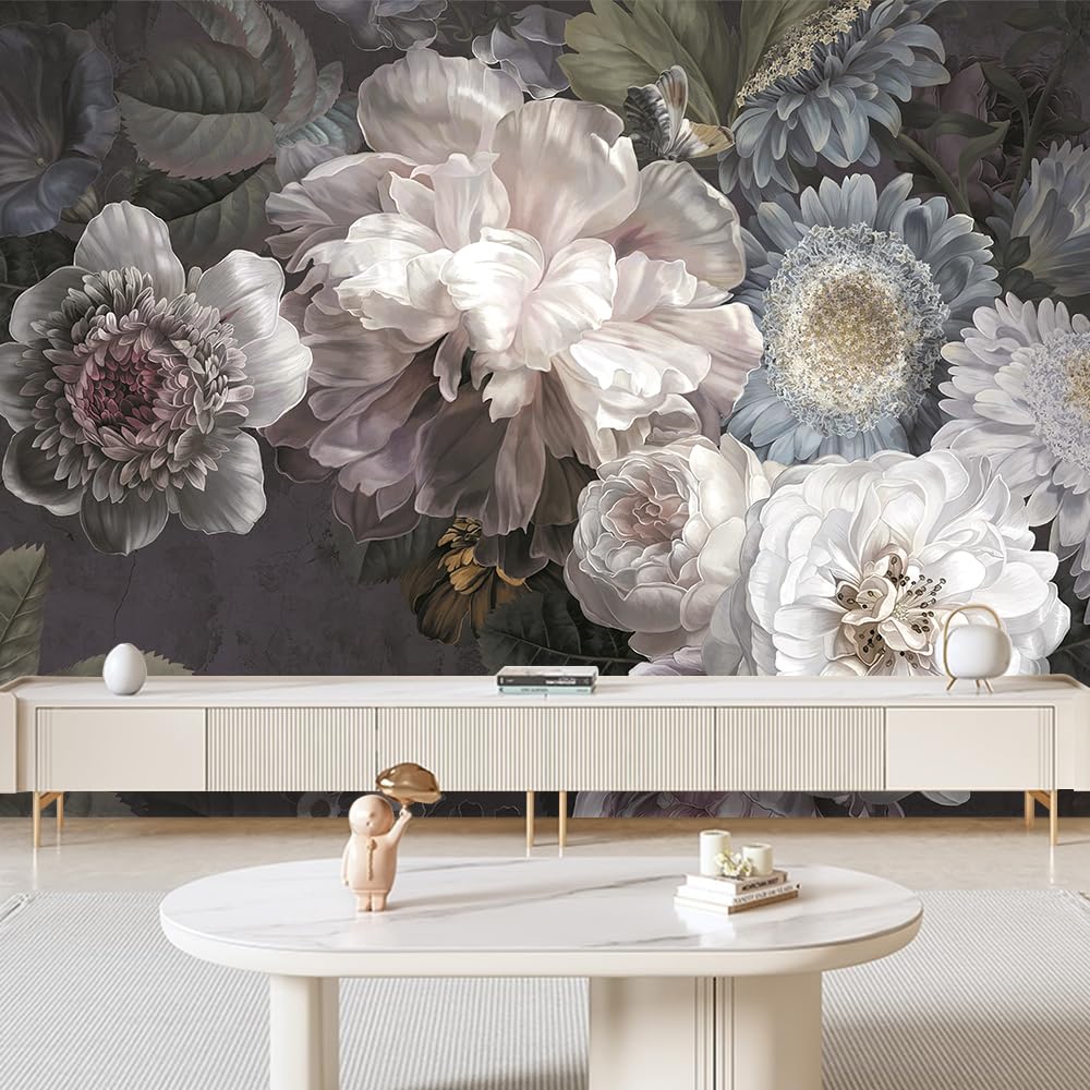 Photo Wallpaper Flower,383cmx267cm/151" x105" Peel and Stick Wall Mural Waterproof Flower Mural Large TV Background Wall Art 3D Murals Living Room Decoration Mural - Image 2