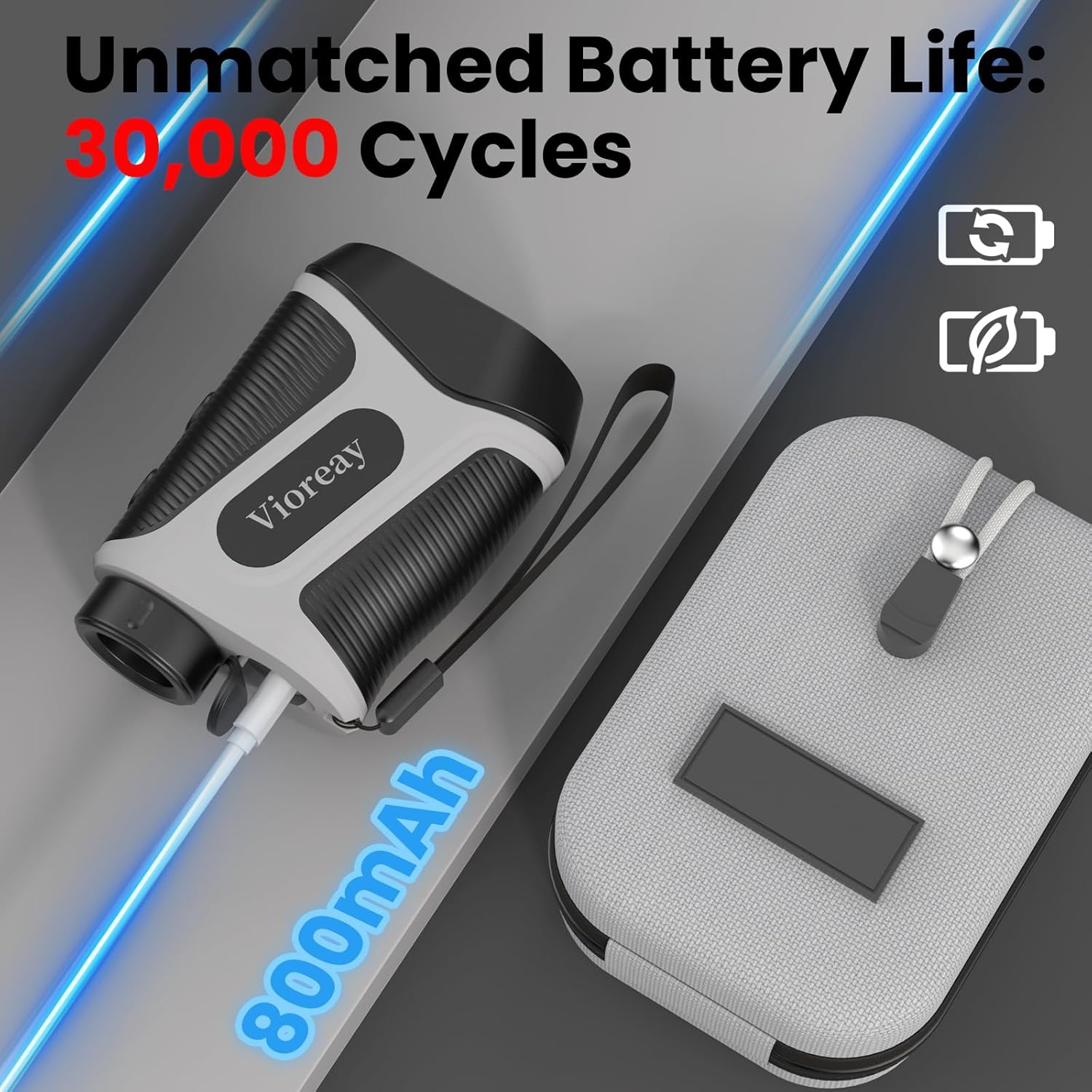 Golf Rangefinder with Slope | 1200 Yards High-Precision Laser Distance Meter | Flag-Lock with Vibration | 7X Magnification | Rechargeable with Magnetic Mount - Image 5