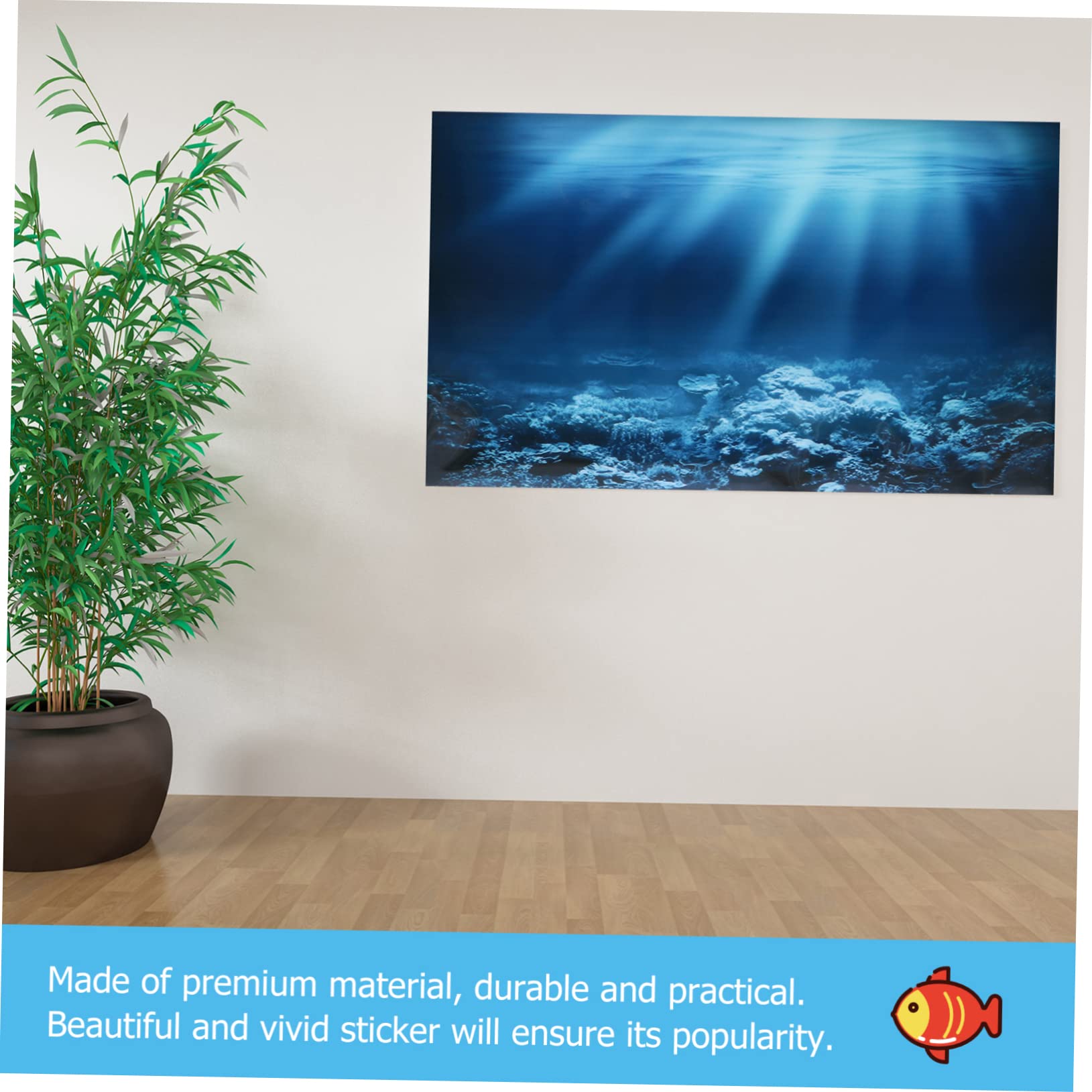 OSALADI 2 Pegatinas De Fondo para Pecera Peces A La Venta Filtro De Esponja para Acuario Calcomanía Decorativa para Acuario Luz LED para Pecera Filtro De Bote Soporte para