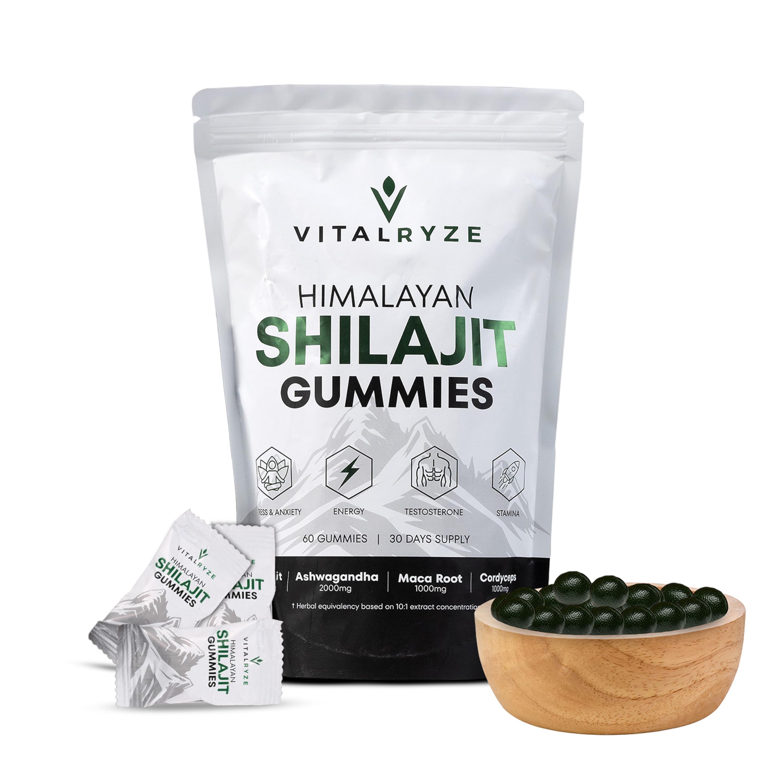 Amazon.com: VITALRYZE Himalayan Shilajit Gummies with Ashwagandha