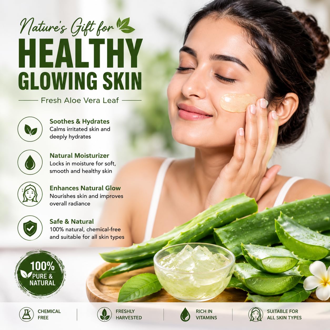 Fresh Organic Aloe Vera Leaf 200g | Farm Fresh | Natural | Chemical-Free | Raw Aloe Barbadensis Leaf — Amazon image 3